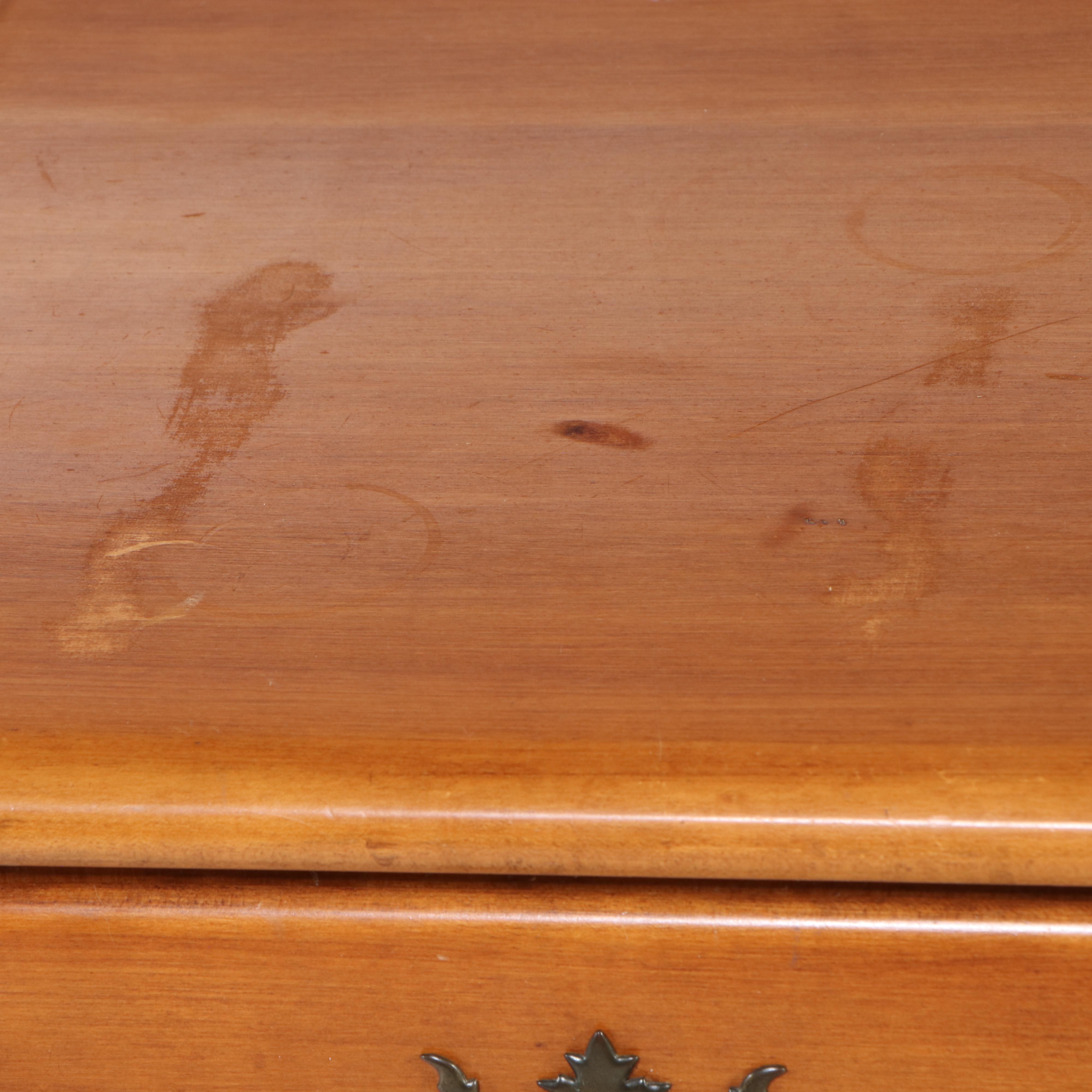 American Colonial Style Maple Dresser with Mirror, Late 20th Century