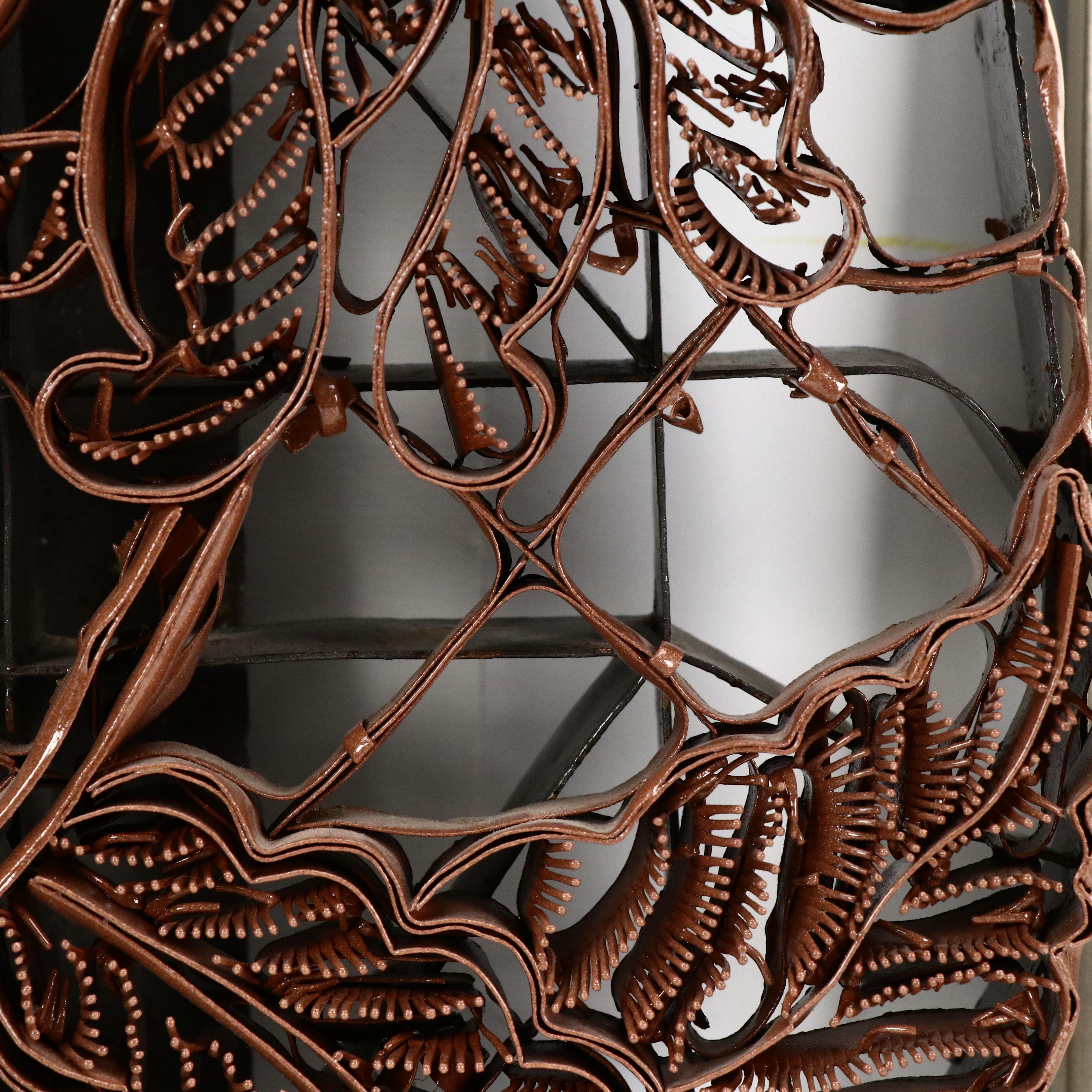 Tjap Batik Stamp with Botanical Design and Frames