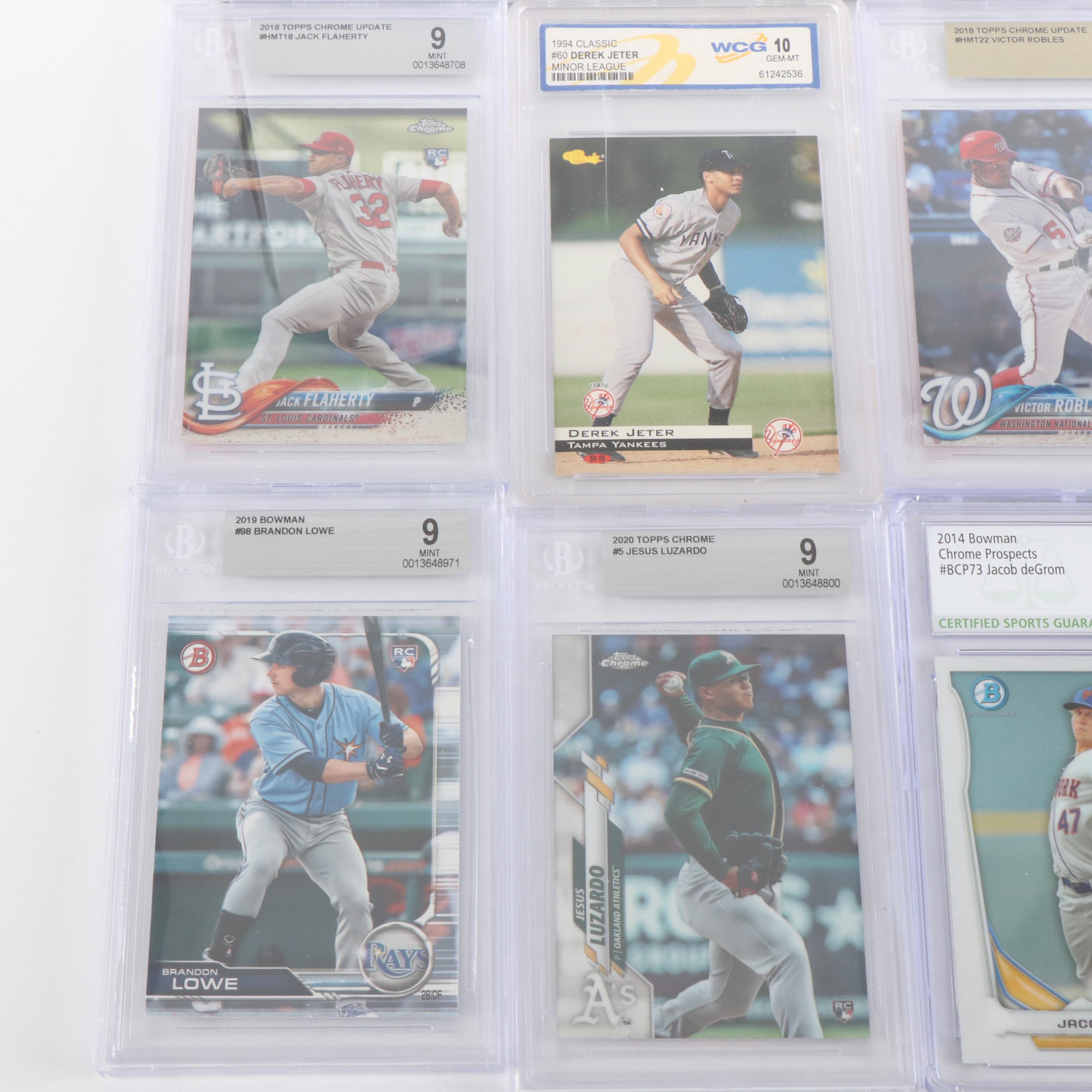 Lot of 1000+ Cards including Graded Jeter, deGrom, and Swanson rookies
