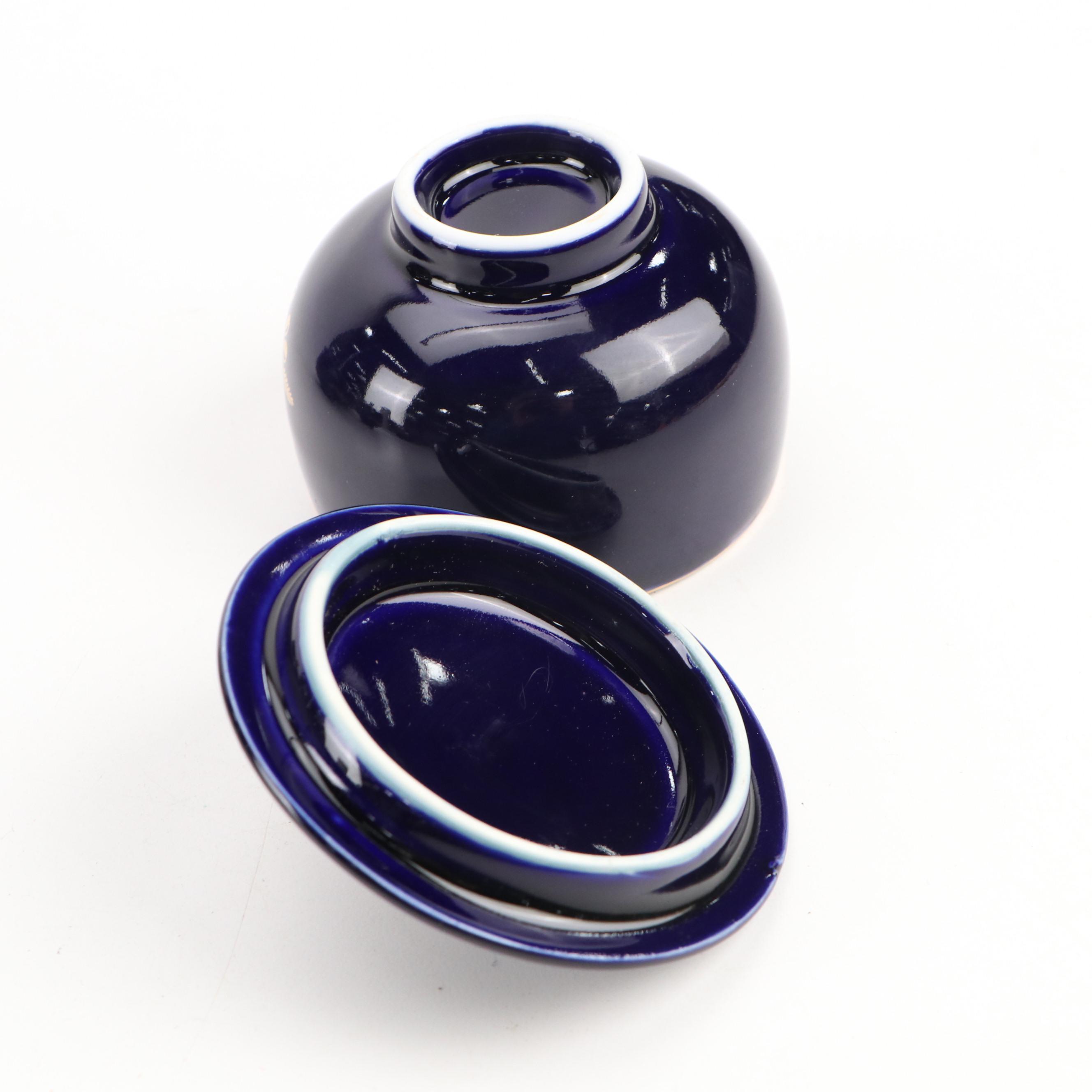 Nippon Tosai Co. Japanese Porcelain Teapot and Lidded Teacups with Storage Box