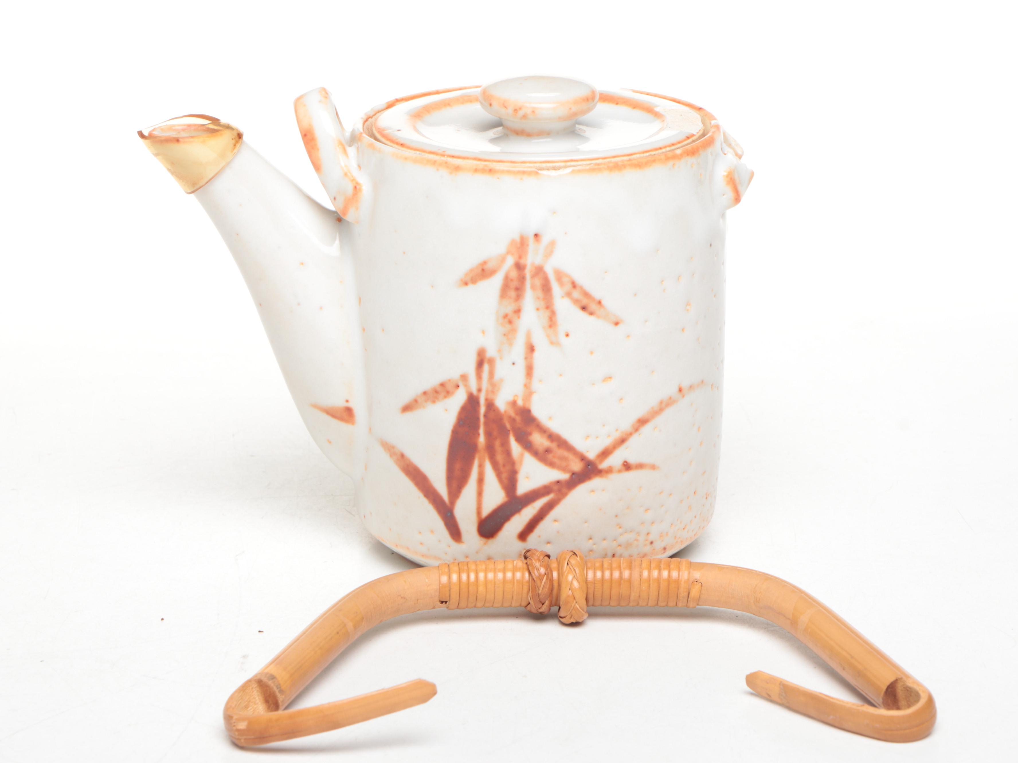 Kang Yuan Japanese Artisan Shino Ware Tea Set