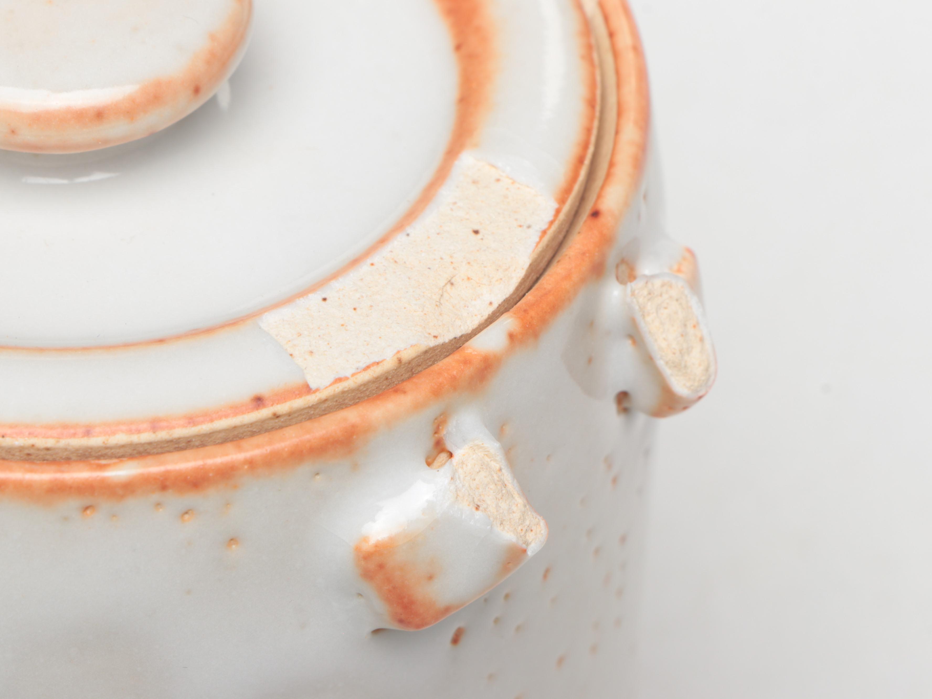 Kang Yuan Japanese Artisan Shino Ware Tea Set