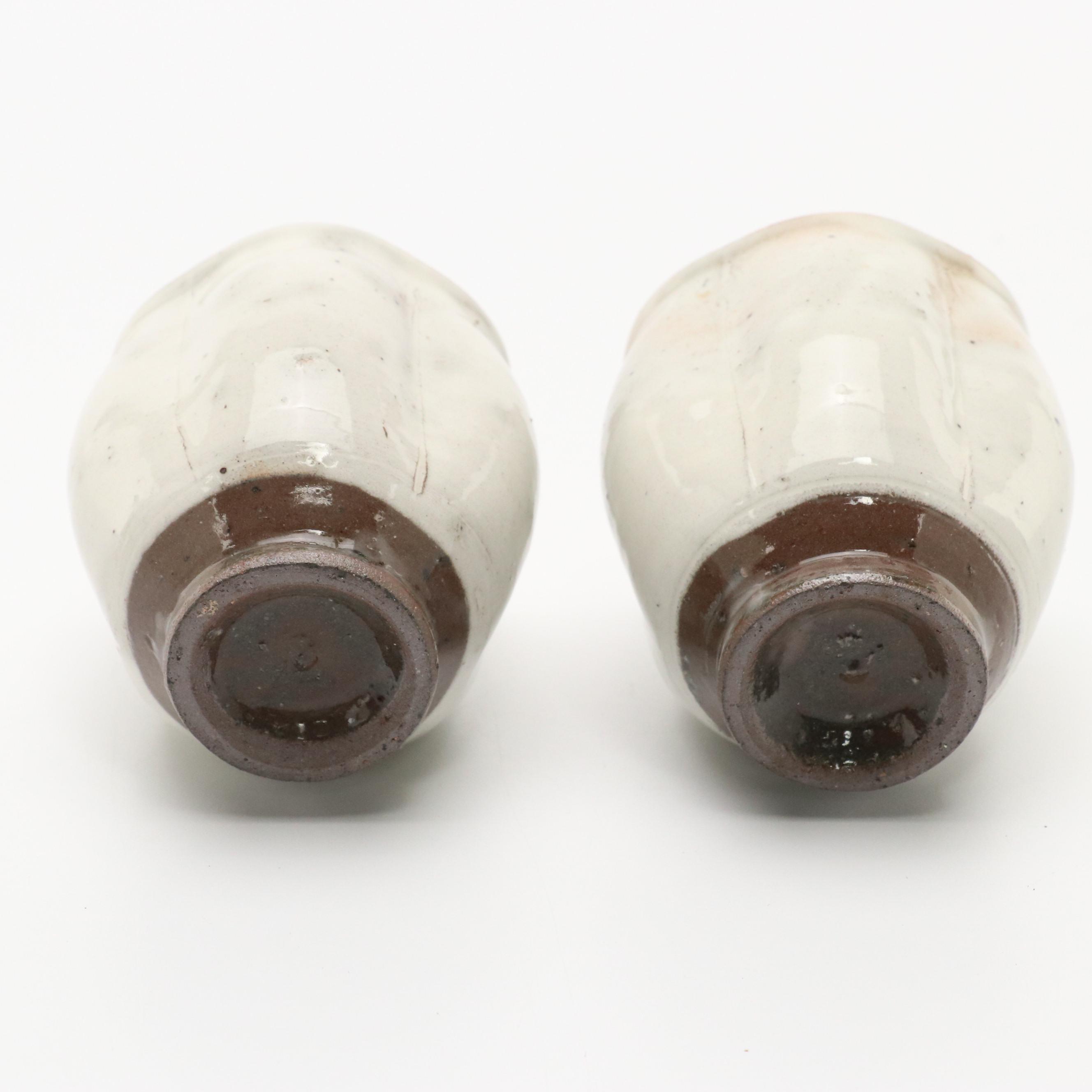 Japanese Ceramic Tea Bowls with Serving Tray and Other Table Accessories