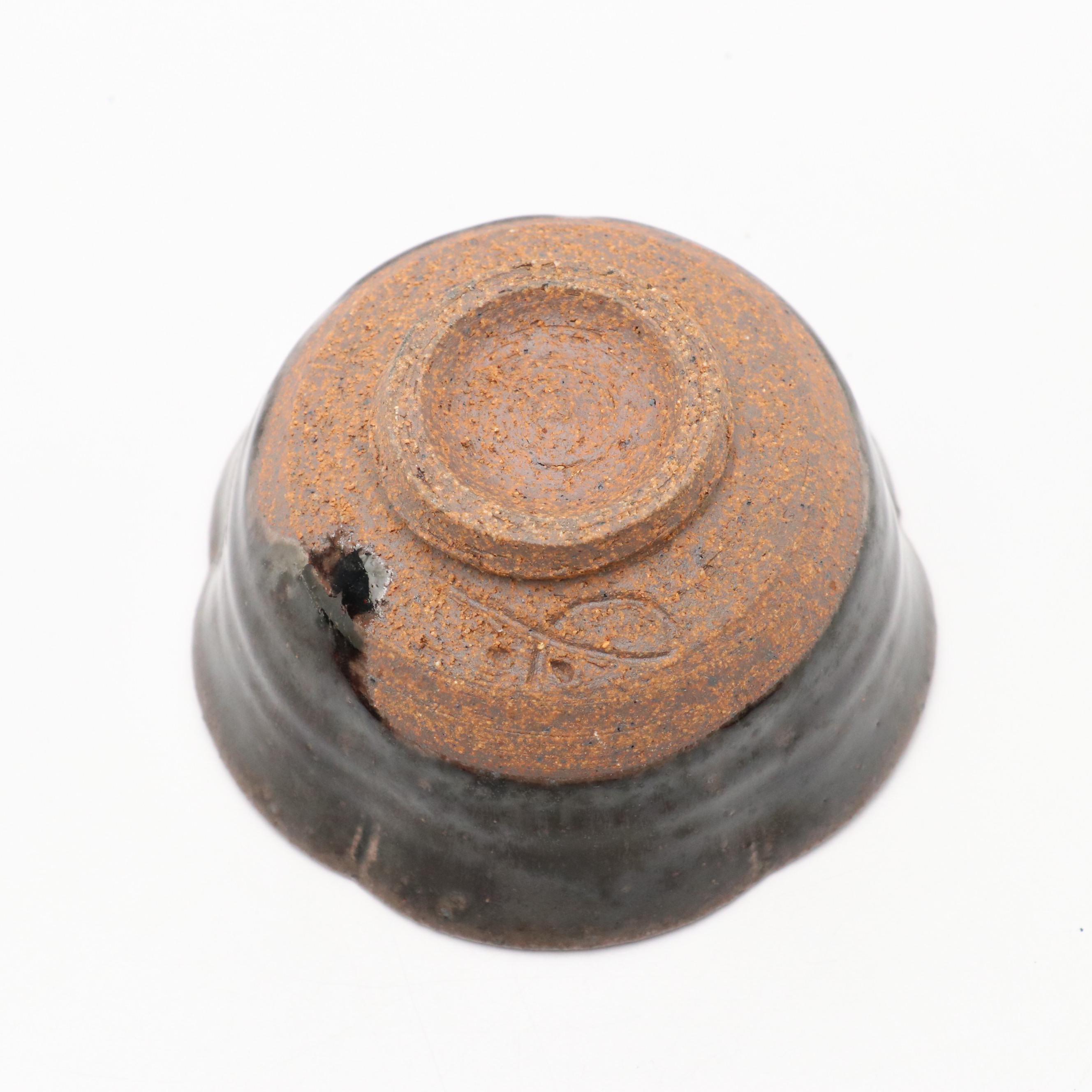 Japanese Ceramic Tea Bowls with Serving Tray and Other Table Accessories