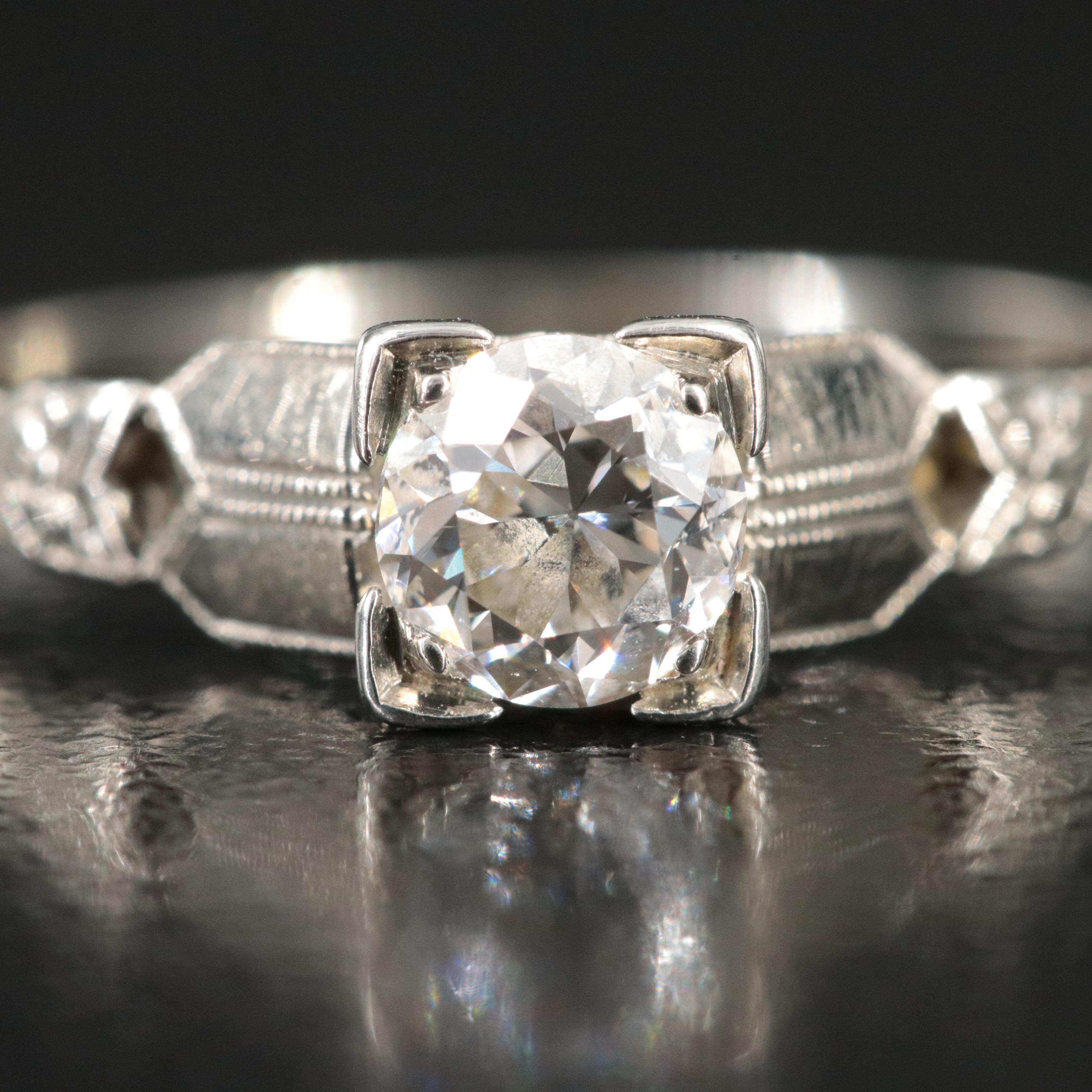 18K 0.42 CT Diamond Ring