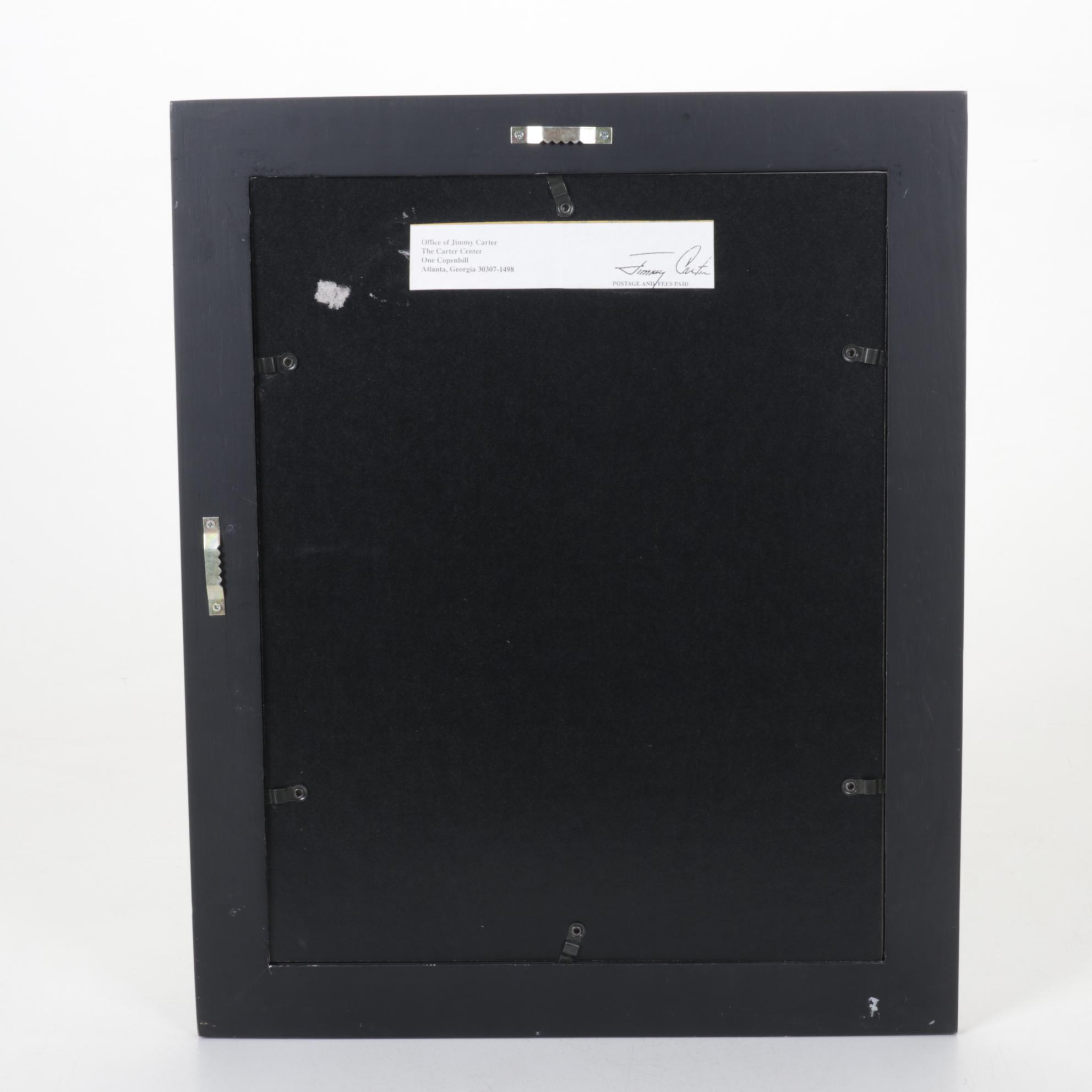 Signed and Framed Autographed Photo of President Jimmy Carter