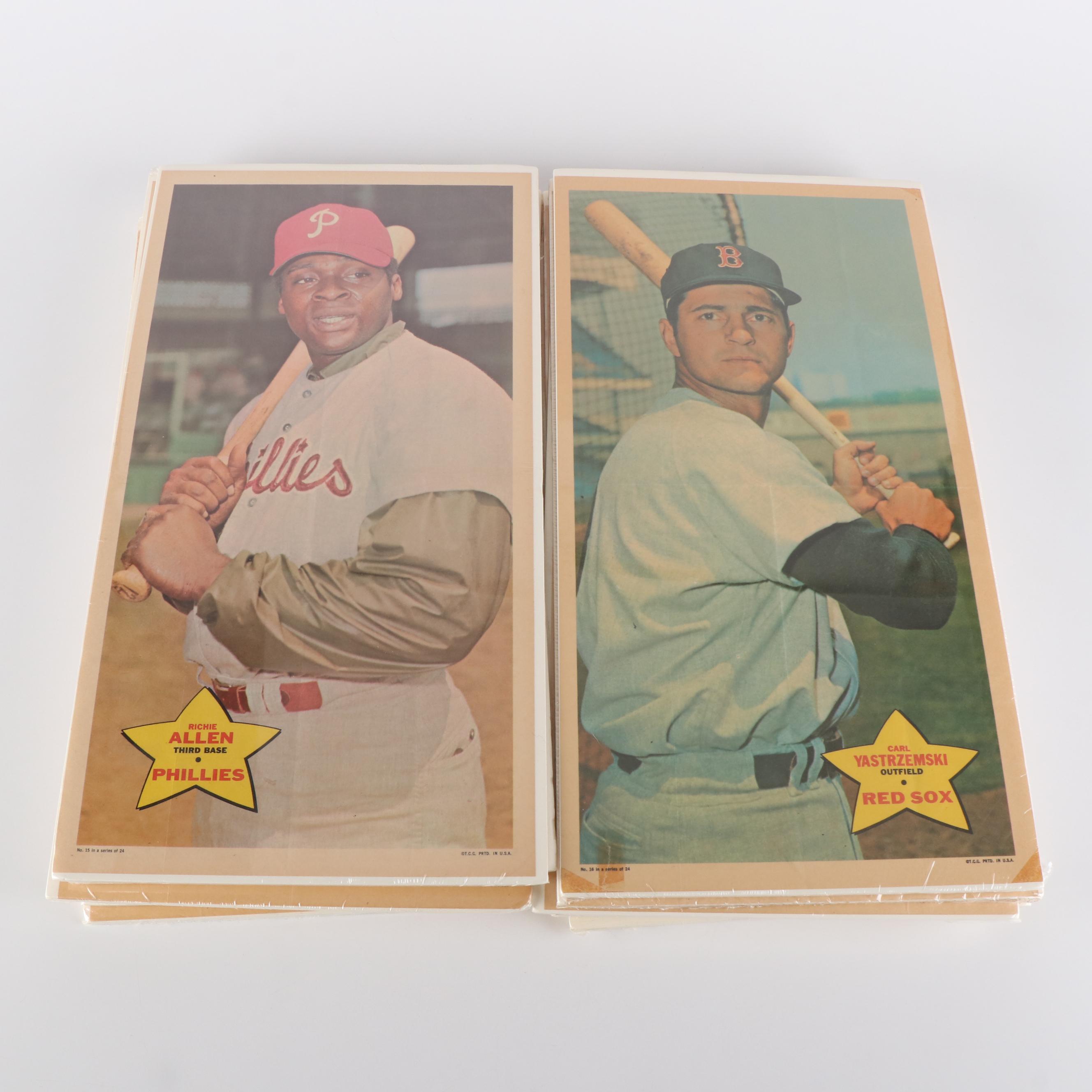 1968 Topps Baseball Posters, Mickey Mantle, Hank Aaron, Willie Mays, More