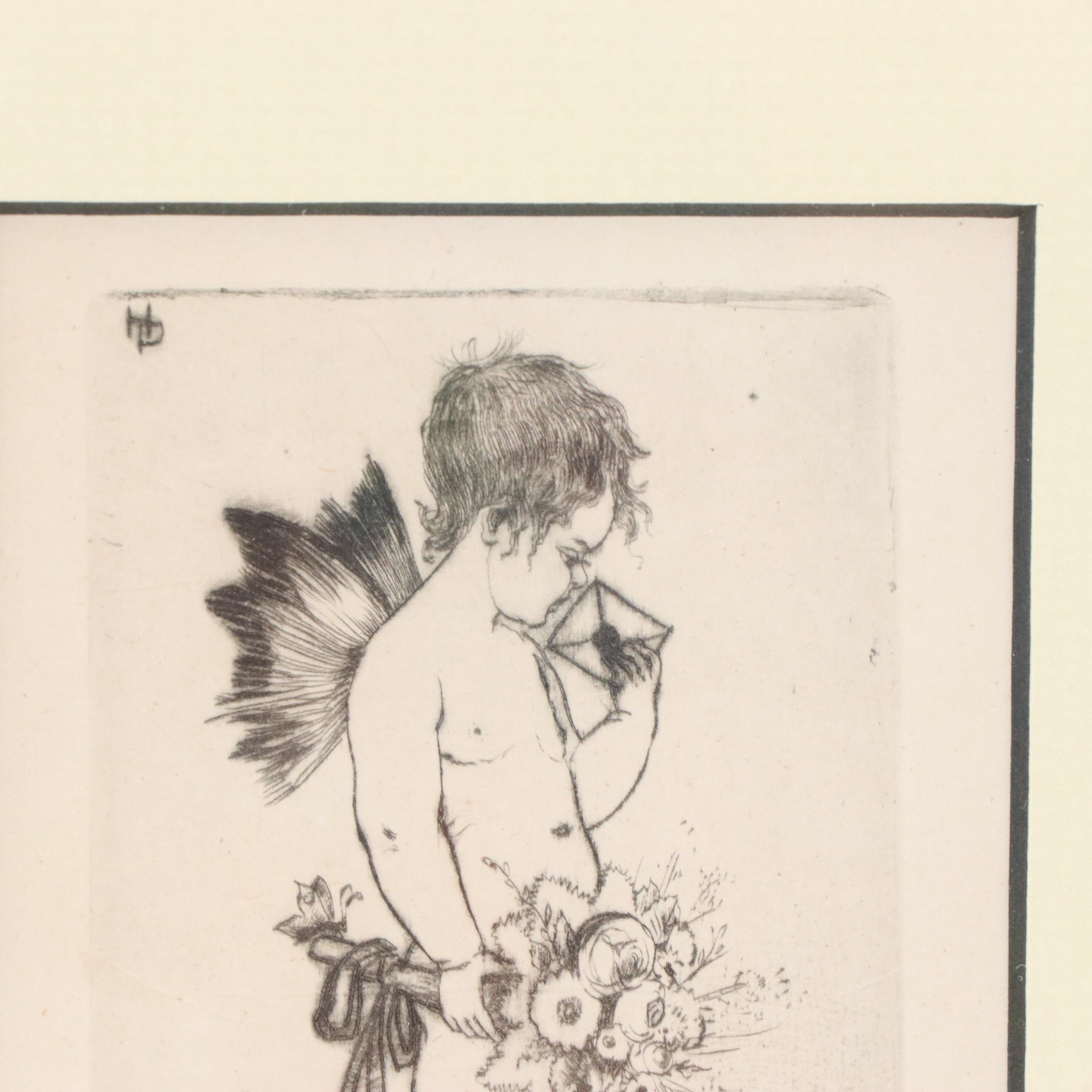 Four Black and White Etchings and Engravings, 20th Century