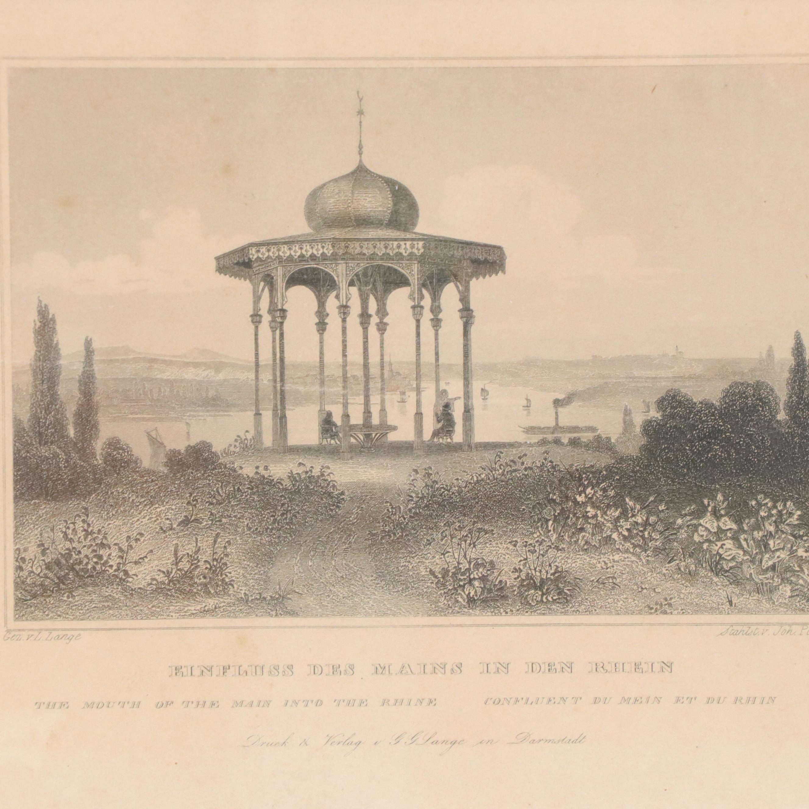 Four Black and White Etchings and Engravings, 20th Century