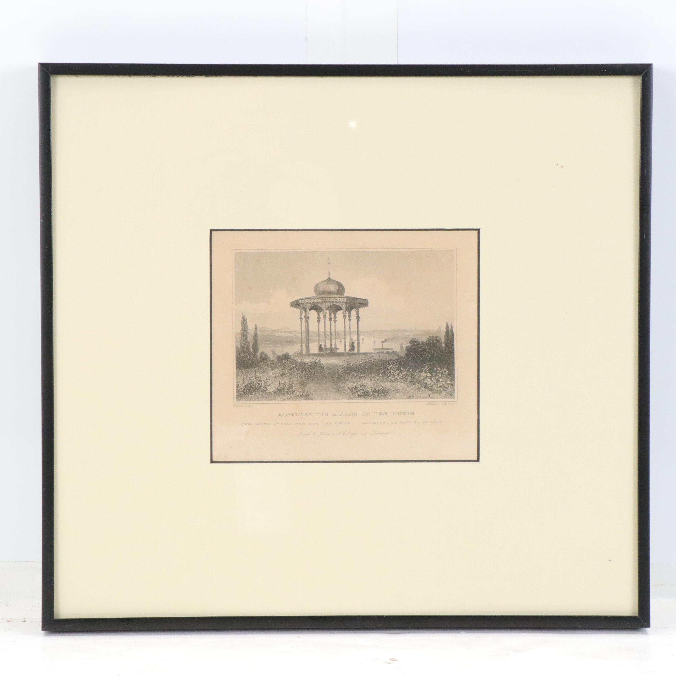 Four Black and White Etchings and Engravings, 20th Century