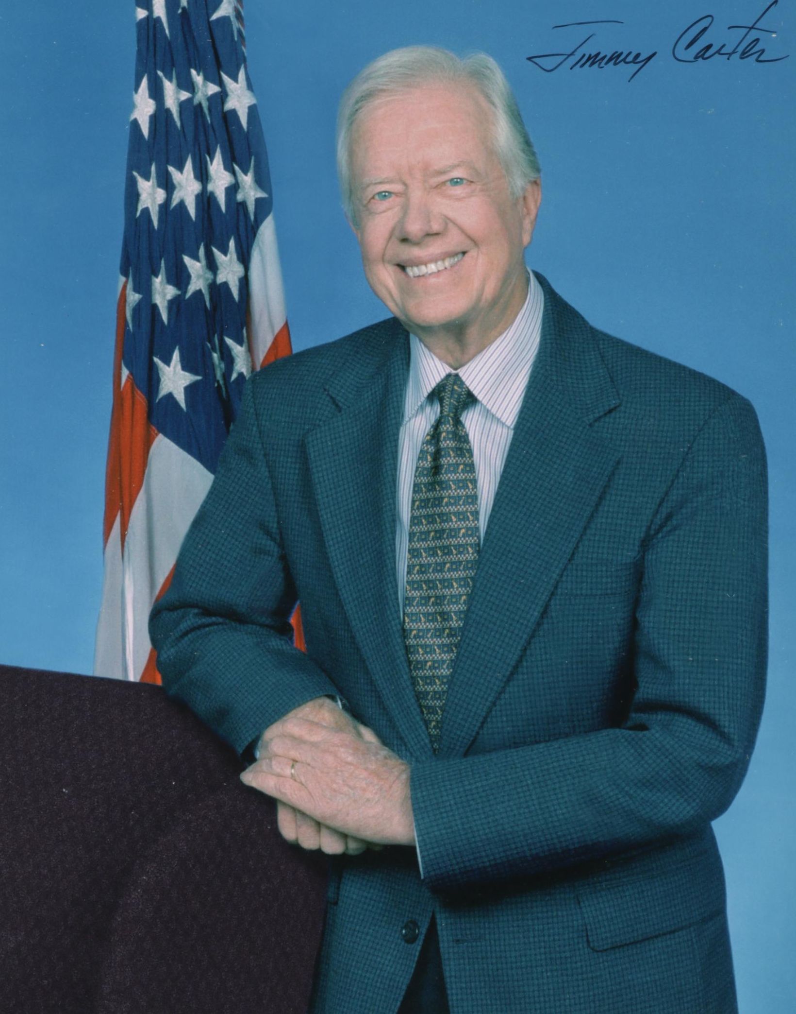 Signed and Framed Autographed Photo of President Jimmy Carter