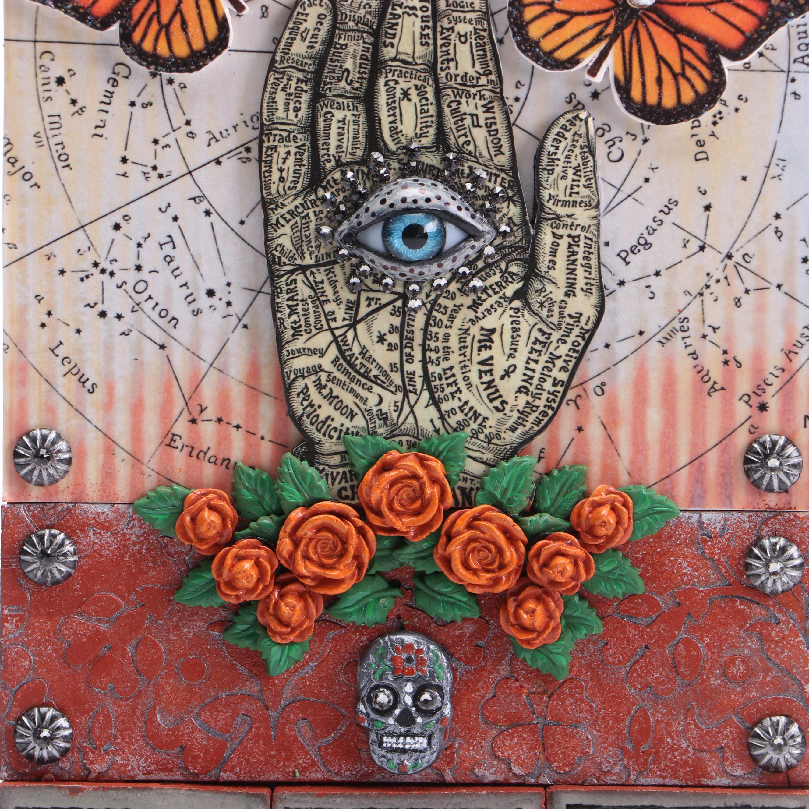 Deborah Kovacs-Sturdevant Mixed Media Composition "Dia de los Muertos"