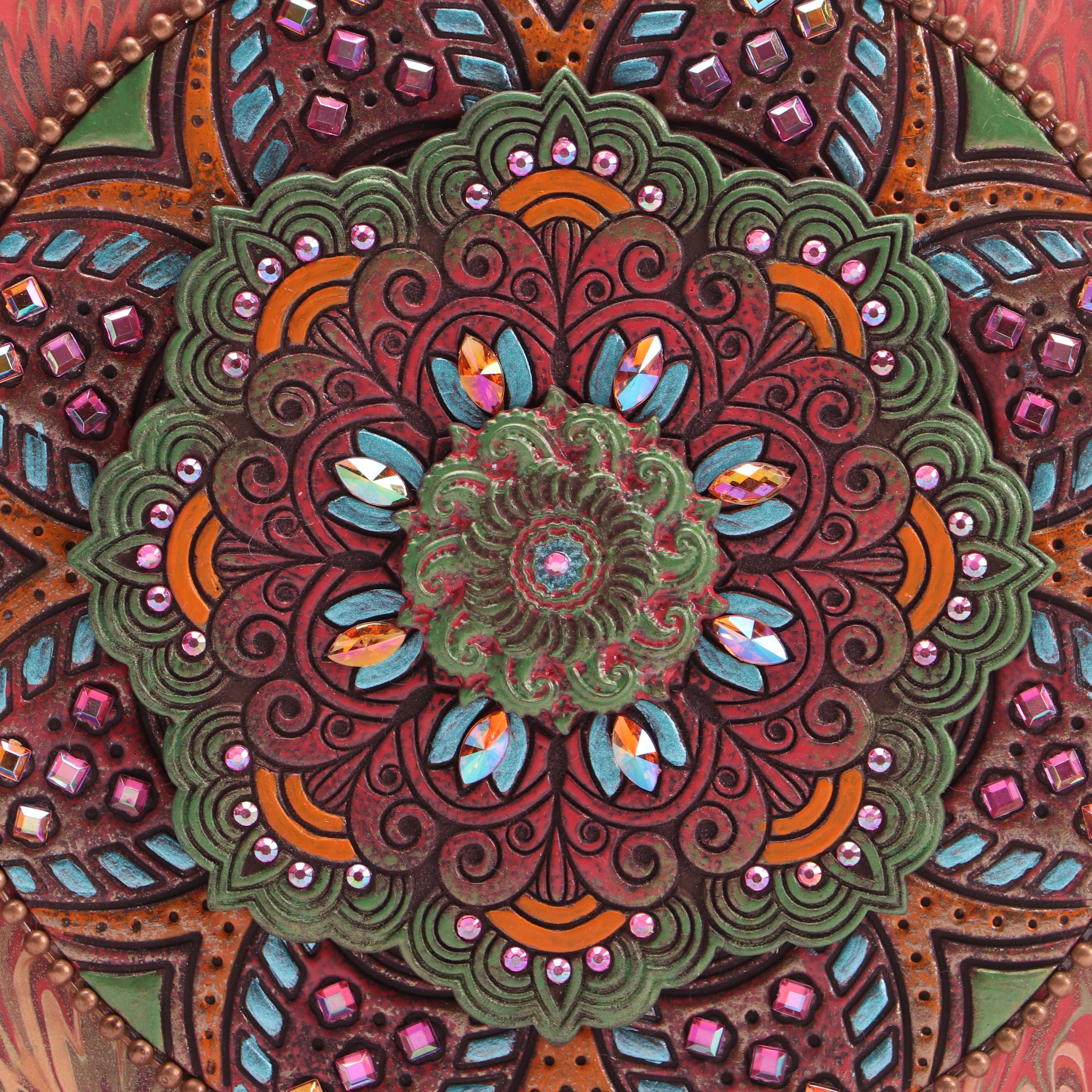 Deborah Kovacs-Sturdevant Mixed Media Collage "Mandala," 21st Century