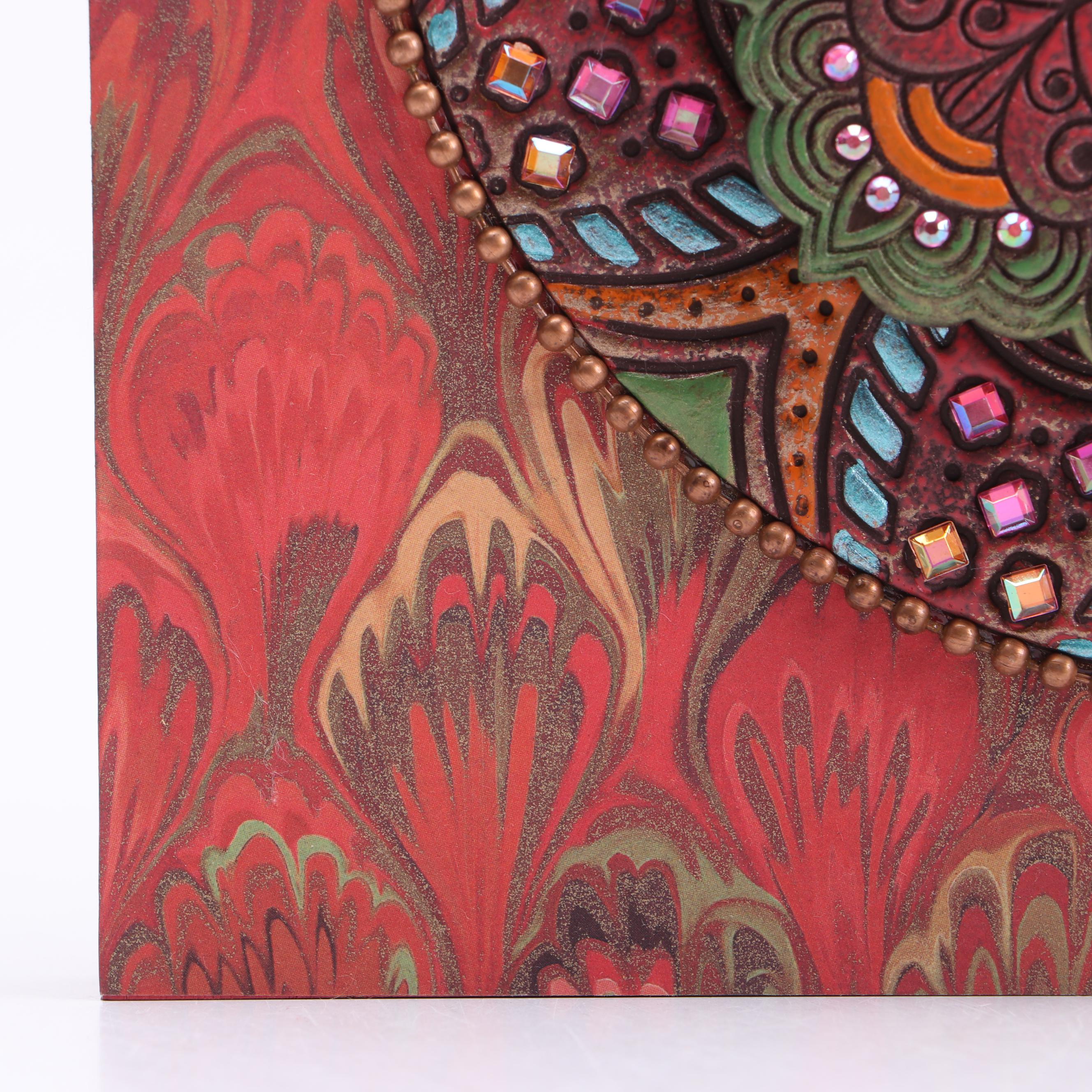 Deborah Kovacs-Sturdevant Mixed Media Collage "Mandala," 21st Century