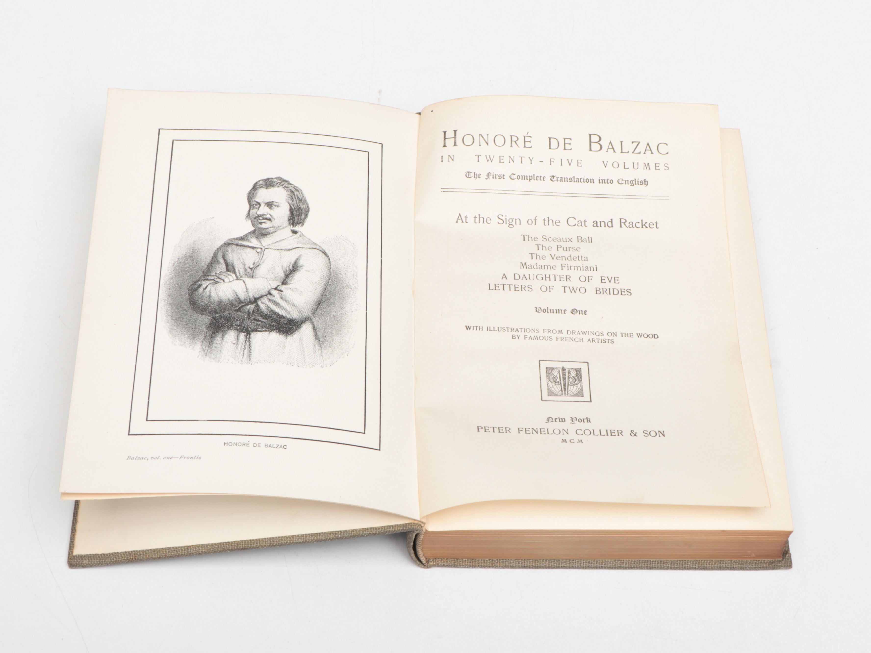"The Works of Honoré de Balzac" Complete Twenty-Five Volume Set, 1900