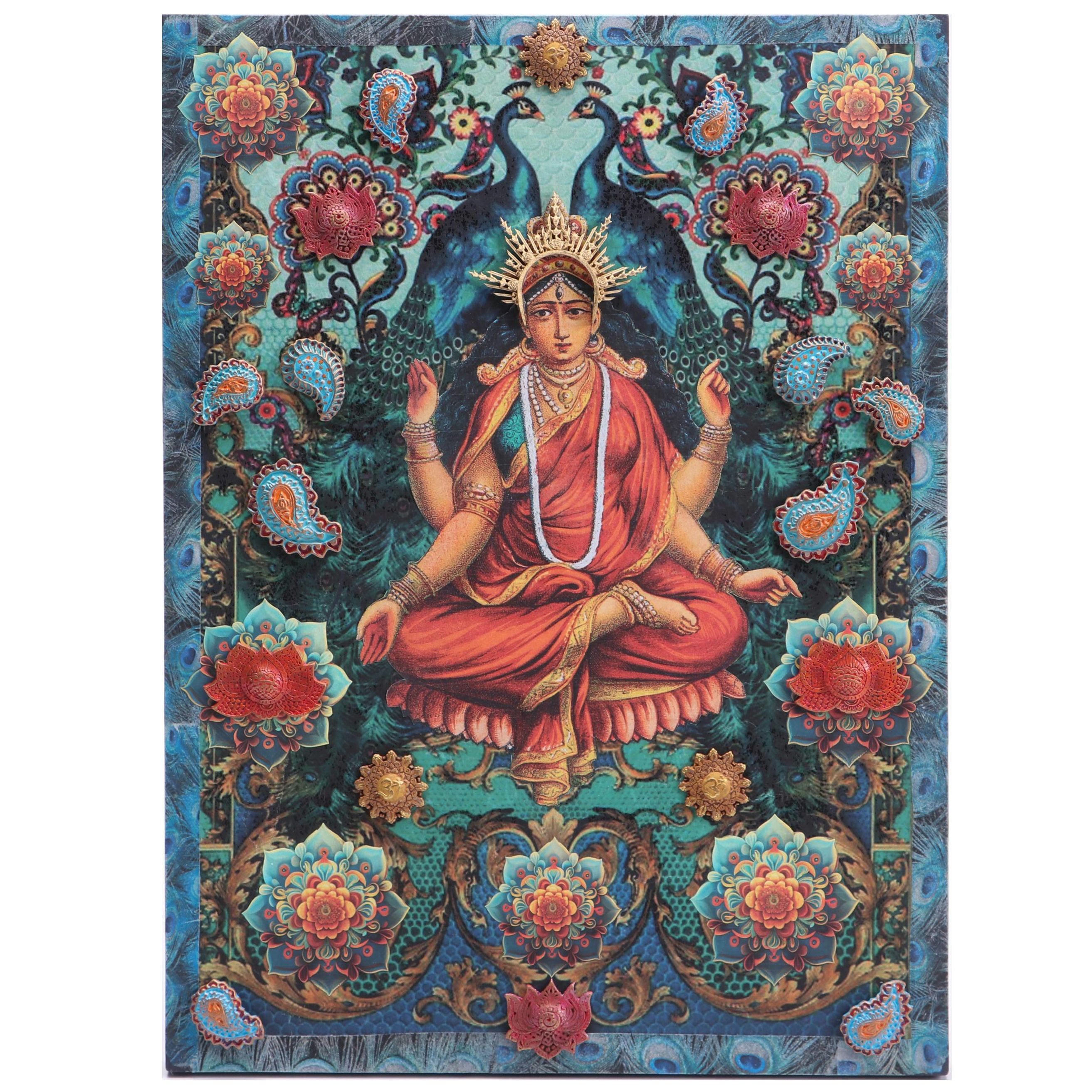 Deborah Kovacs-Sturdevant Mixed Media Collage "Om," 21st Century