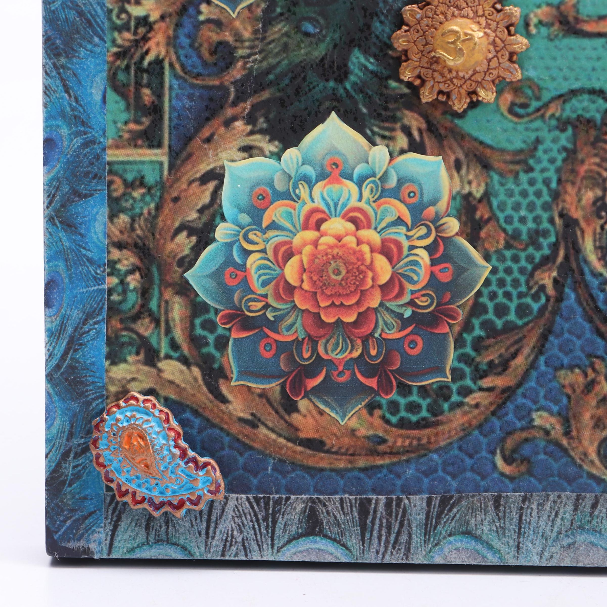 Deborah Kovacs-Sturdevant Mixed Media Collage "Om," 21st Century