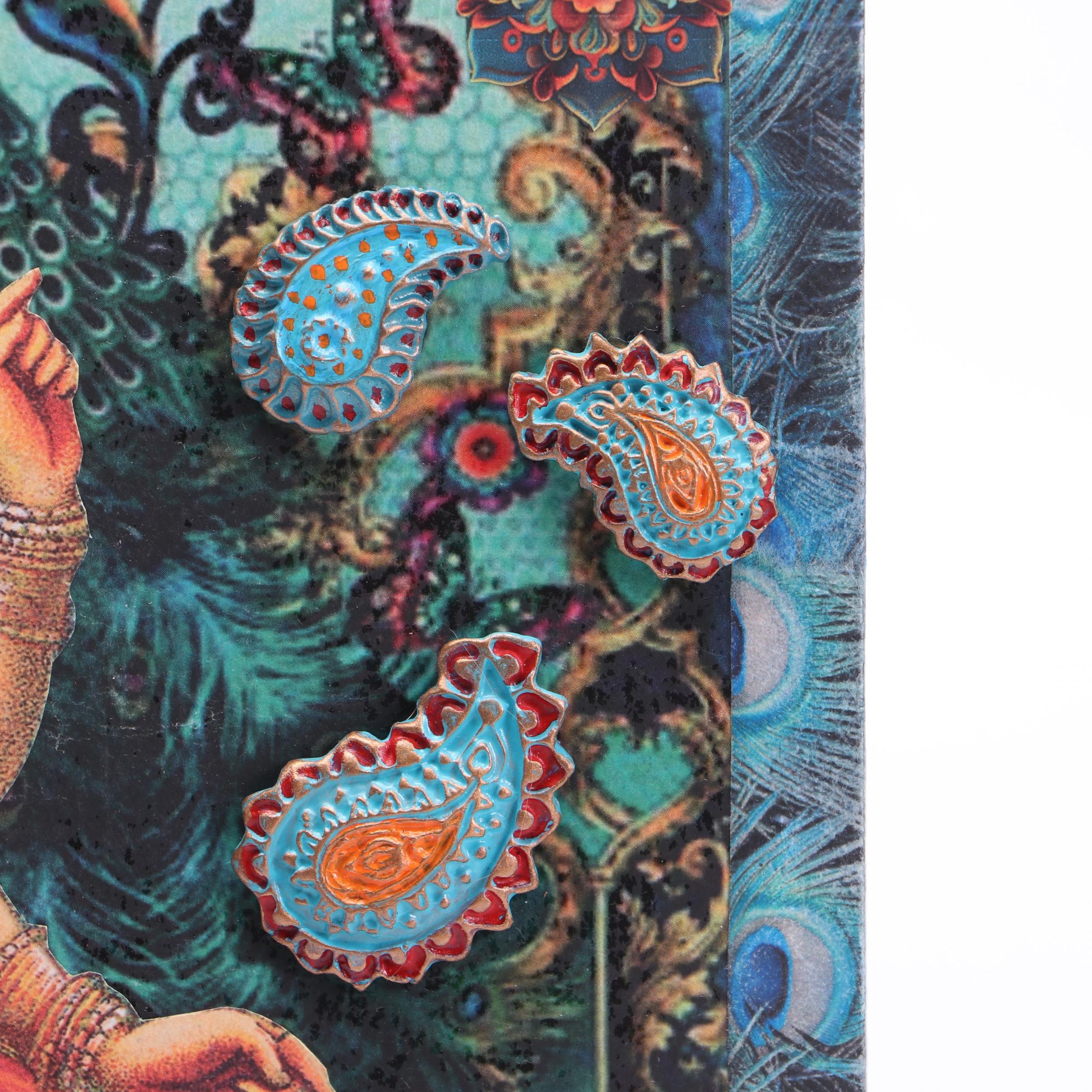 Deborah Kovacs-Sturdevant Mixed Media Collage "Om," 21st Century