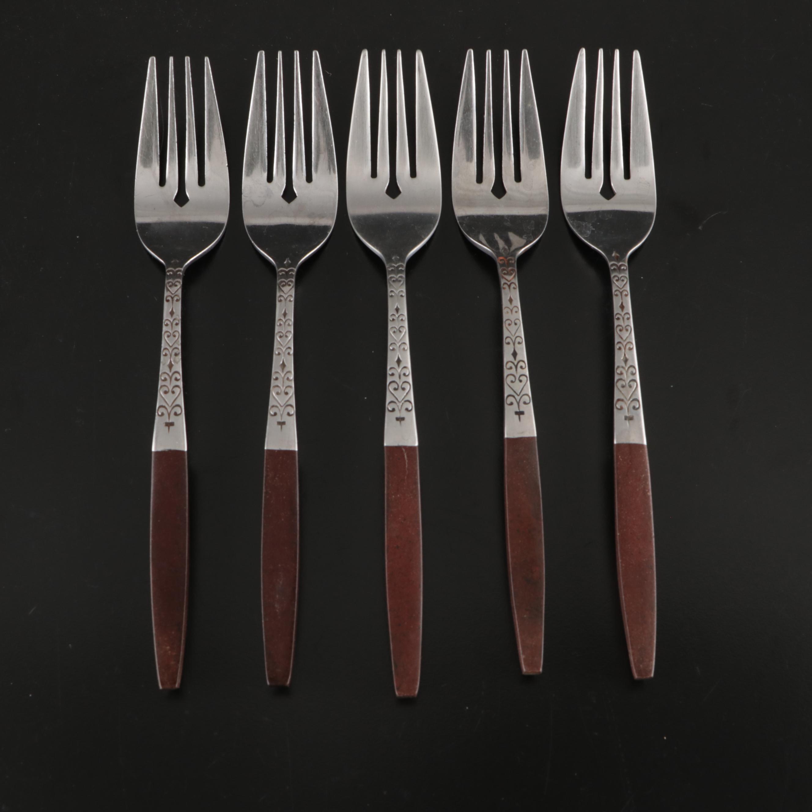 Interpur Stainless Steel Wood Handled Flatware