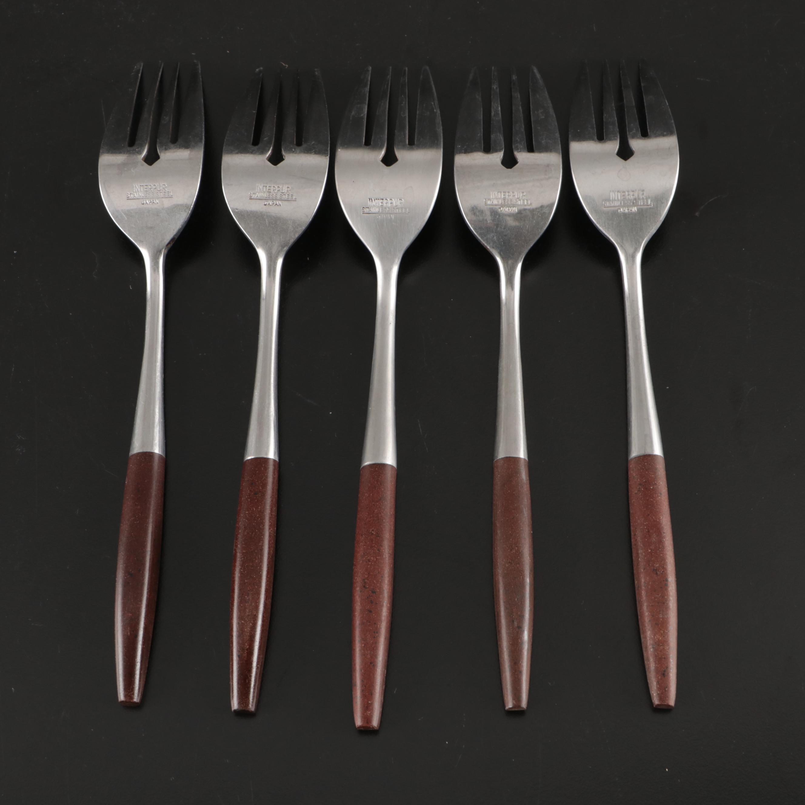 Interpur Stainless Steel Wood Handled Flatware