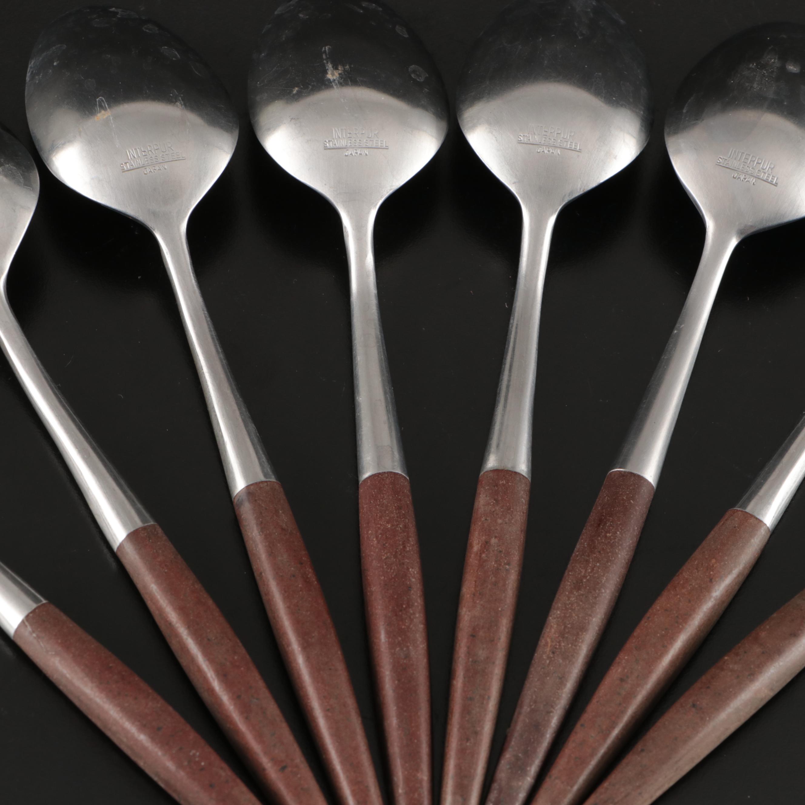 Interpur Stainless Steel Wood Handled Flatware