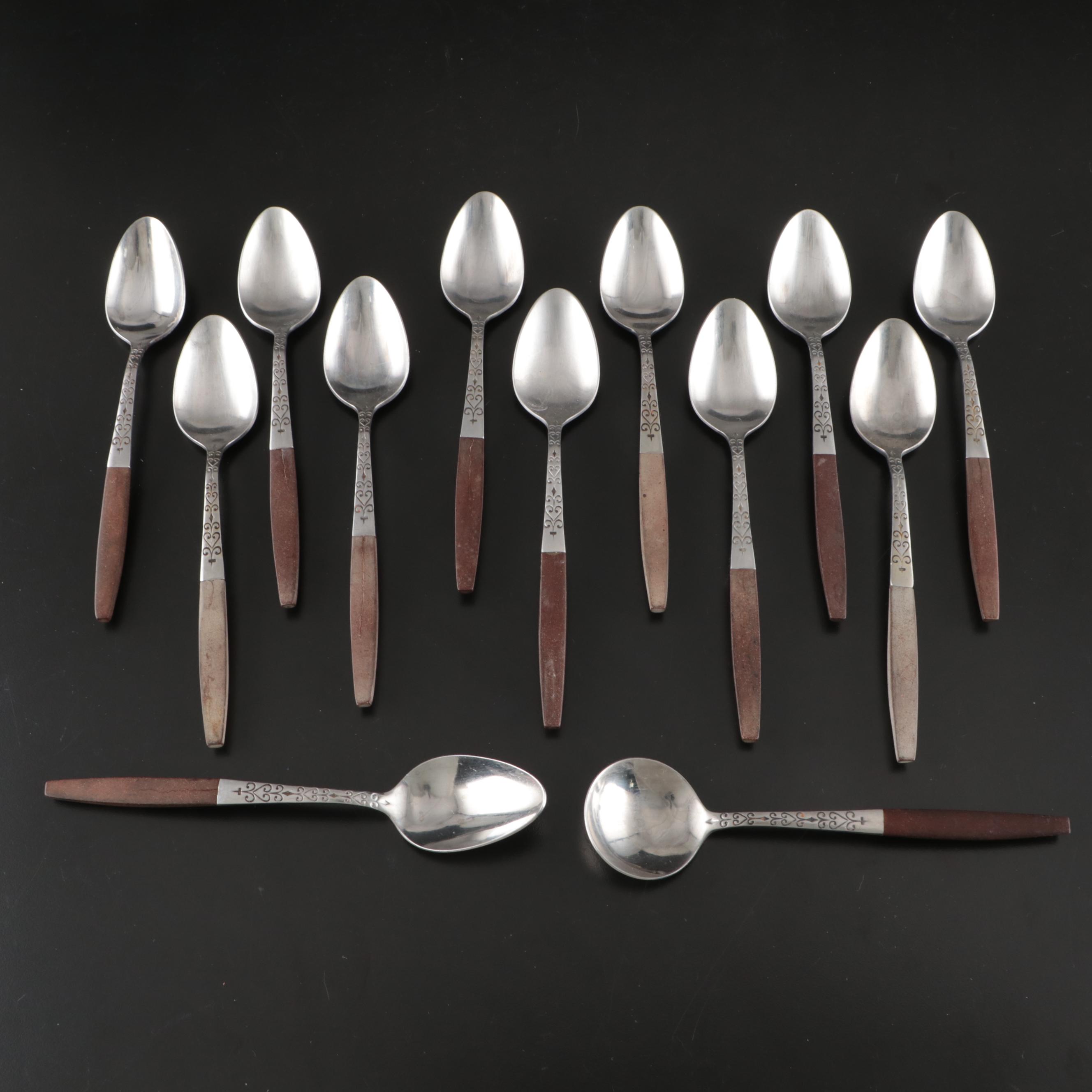 Interpur Stainless Steel Wood Handled Flatware