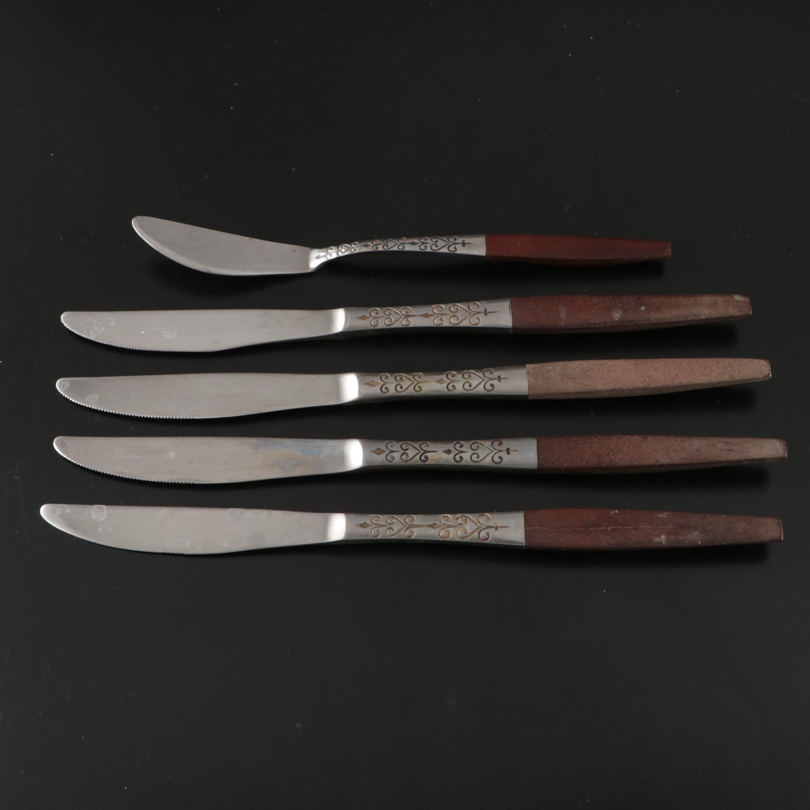 Interpur Stainless Steel Wood Handled Flatware