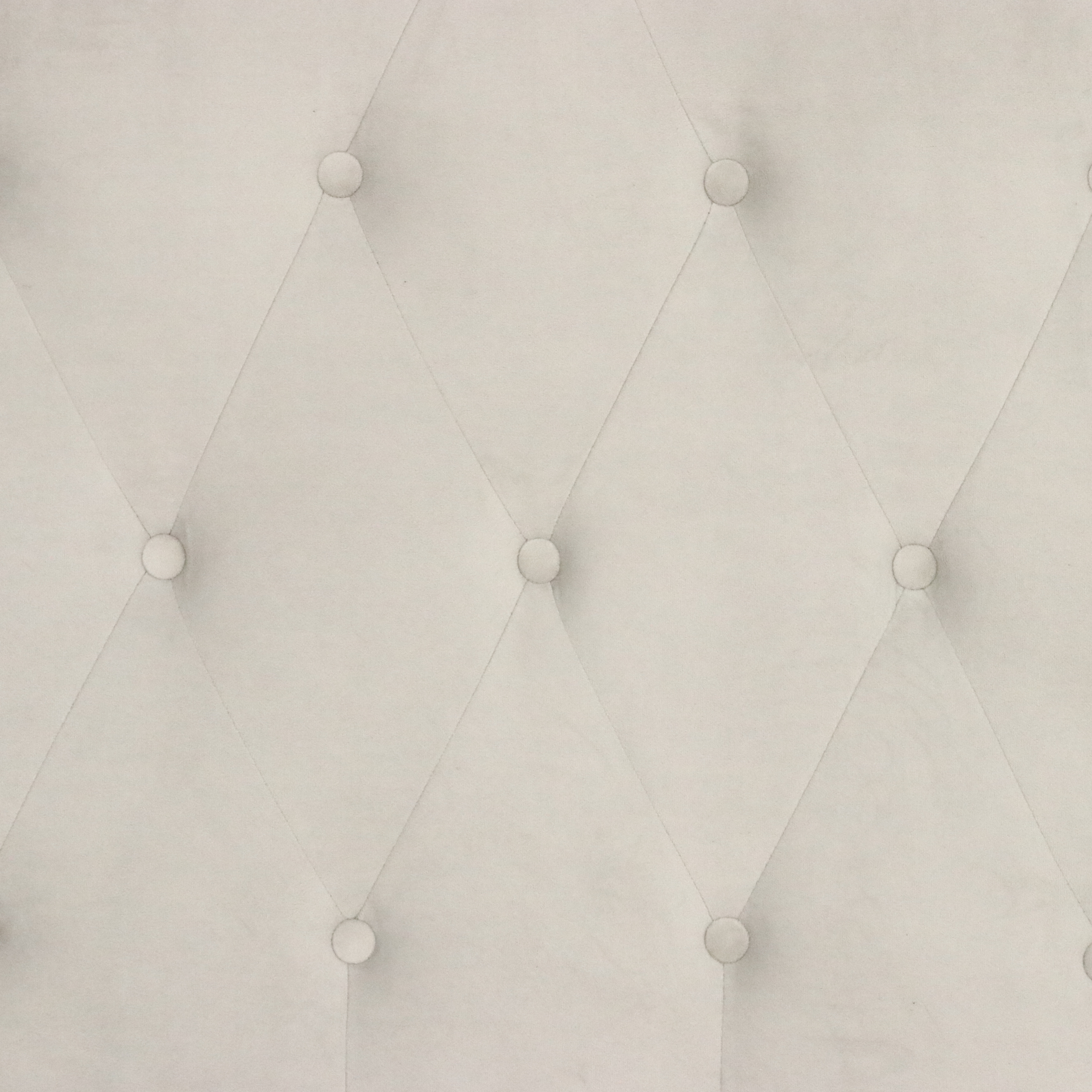 Grey Upholstered Tufted Queen Size Headboard