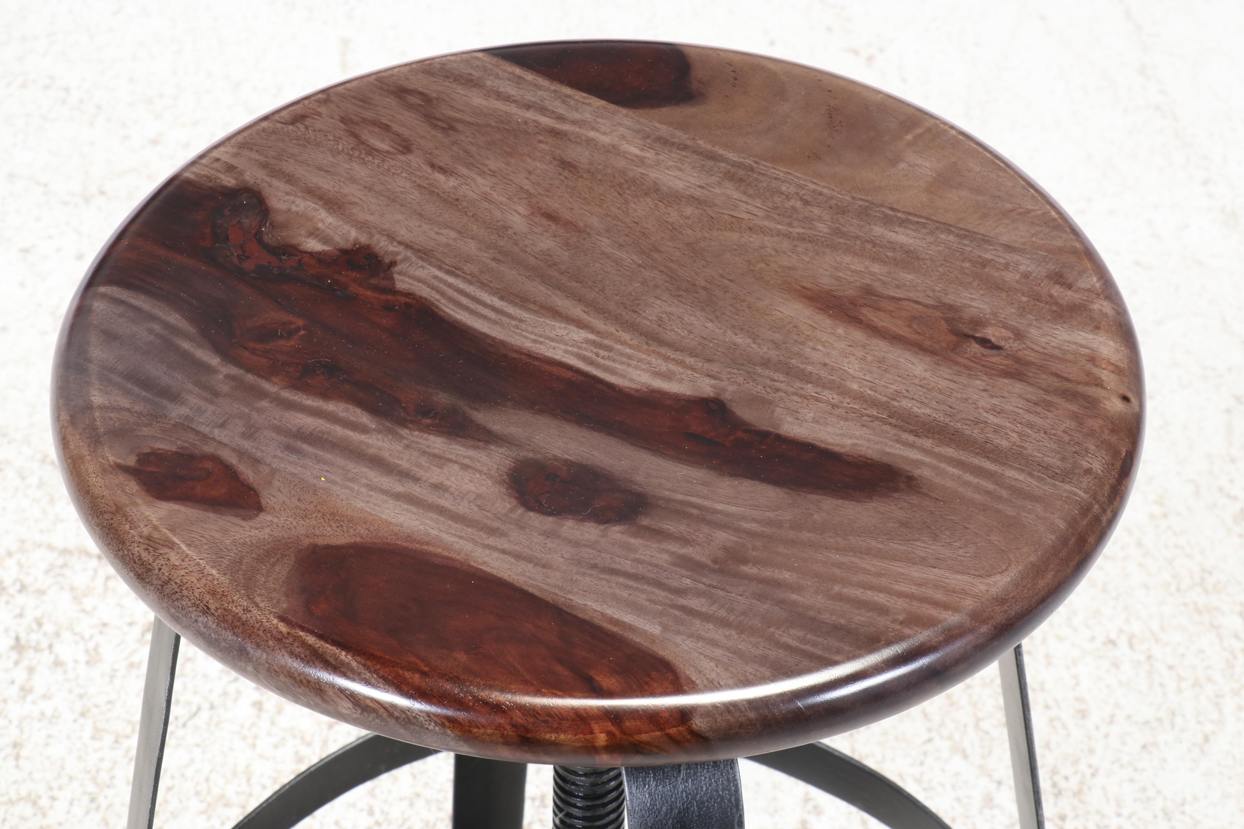 Industrial Style Iron Table with Three Barstools