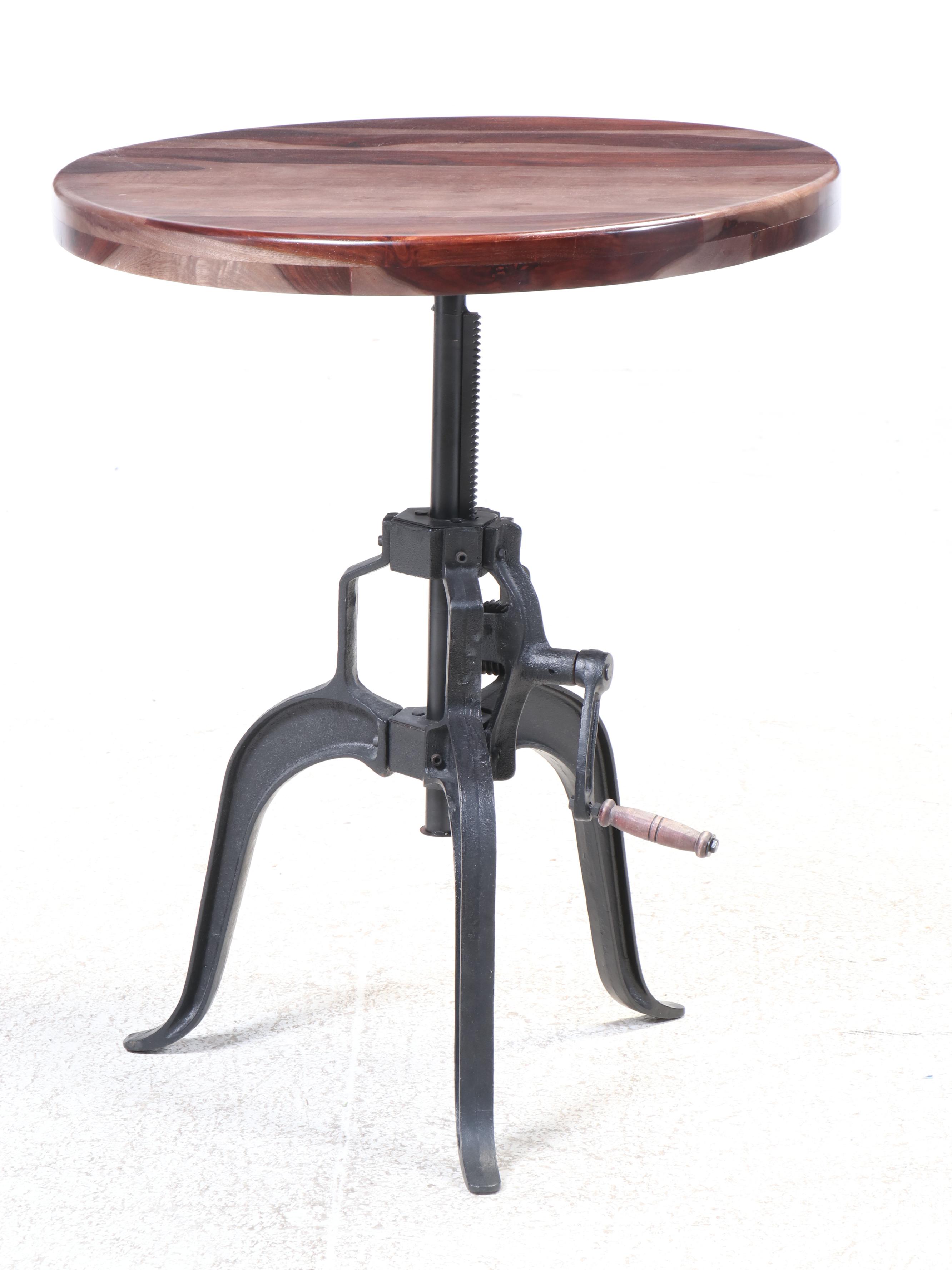 Industrial Style Iron Table with Three Barstools