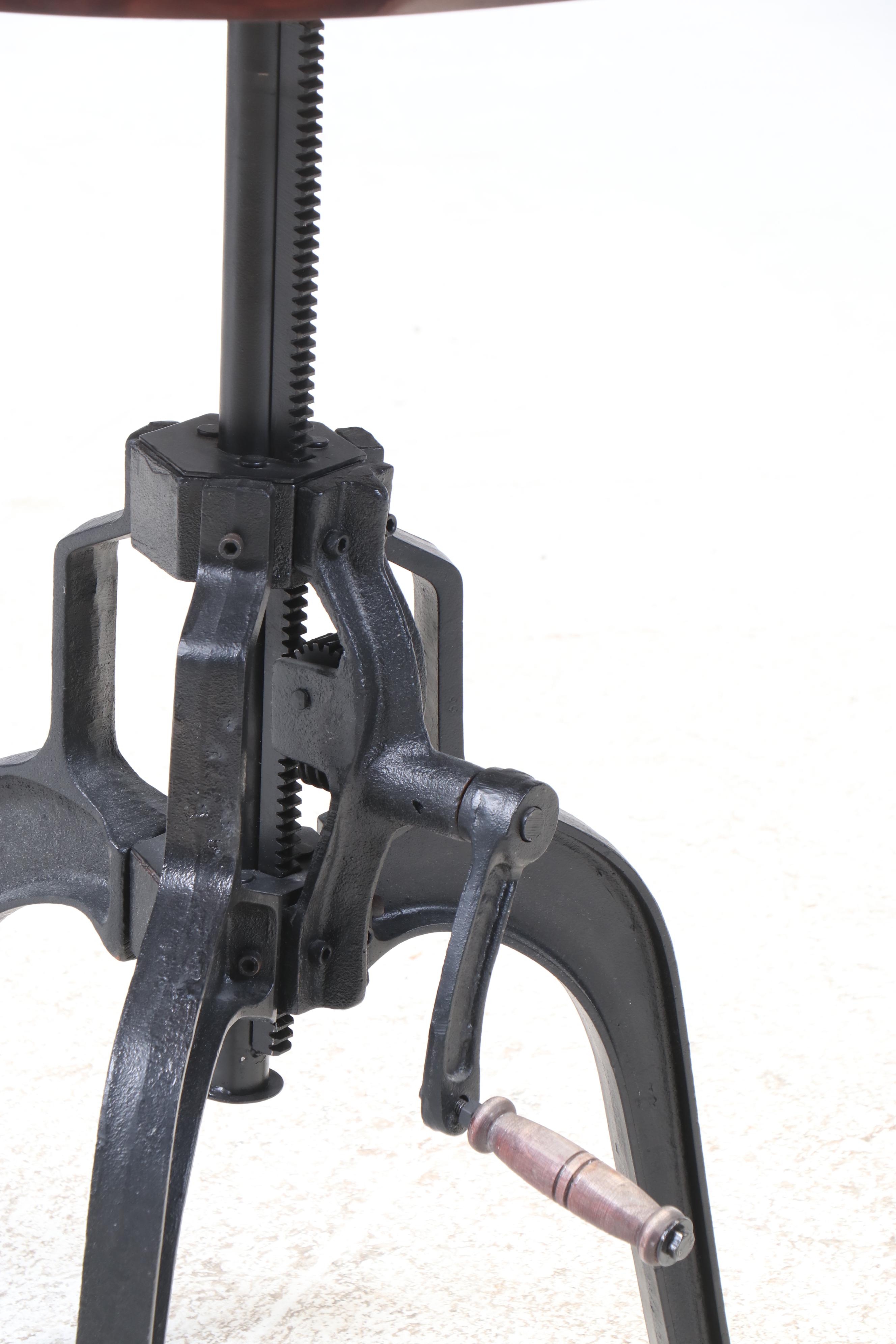 Industrial Style Iron Table with Three Barstools