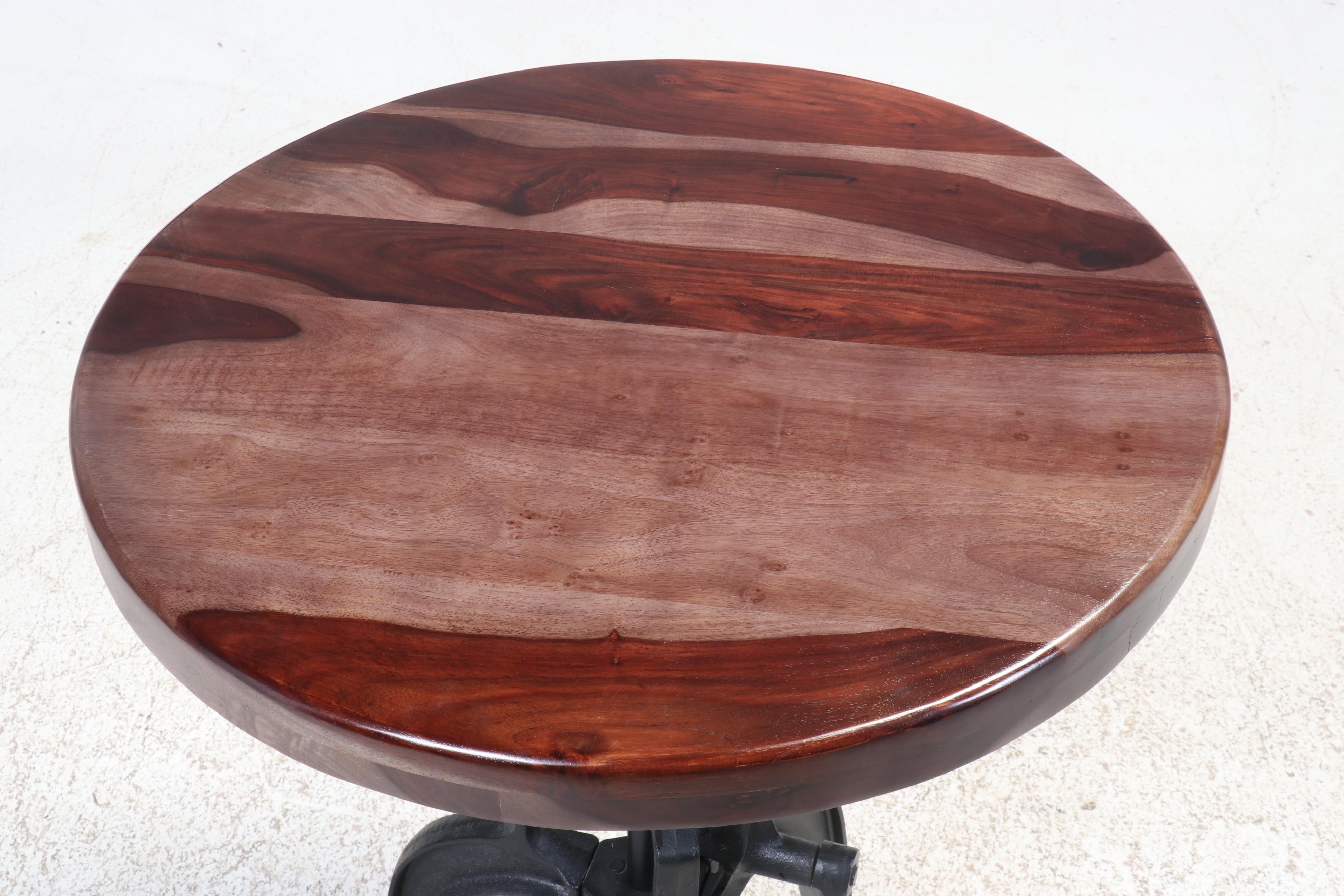 Industrial Style Iron Table with Three Barstools