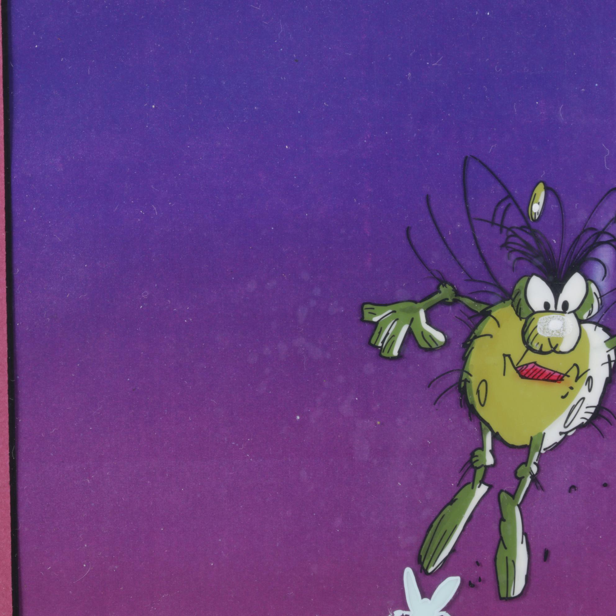 Hand-Colored Animation Cel from 1990s Raid Commercial