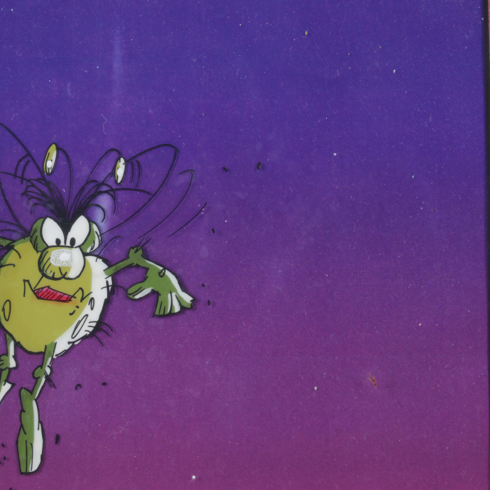 Hand-Colored Animation Cel from 1990s Raid Commercial