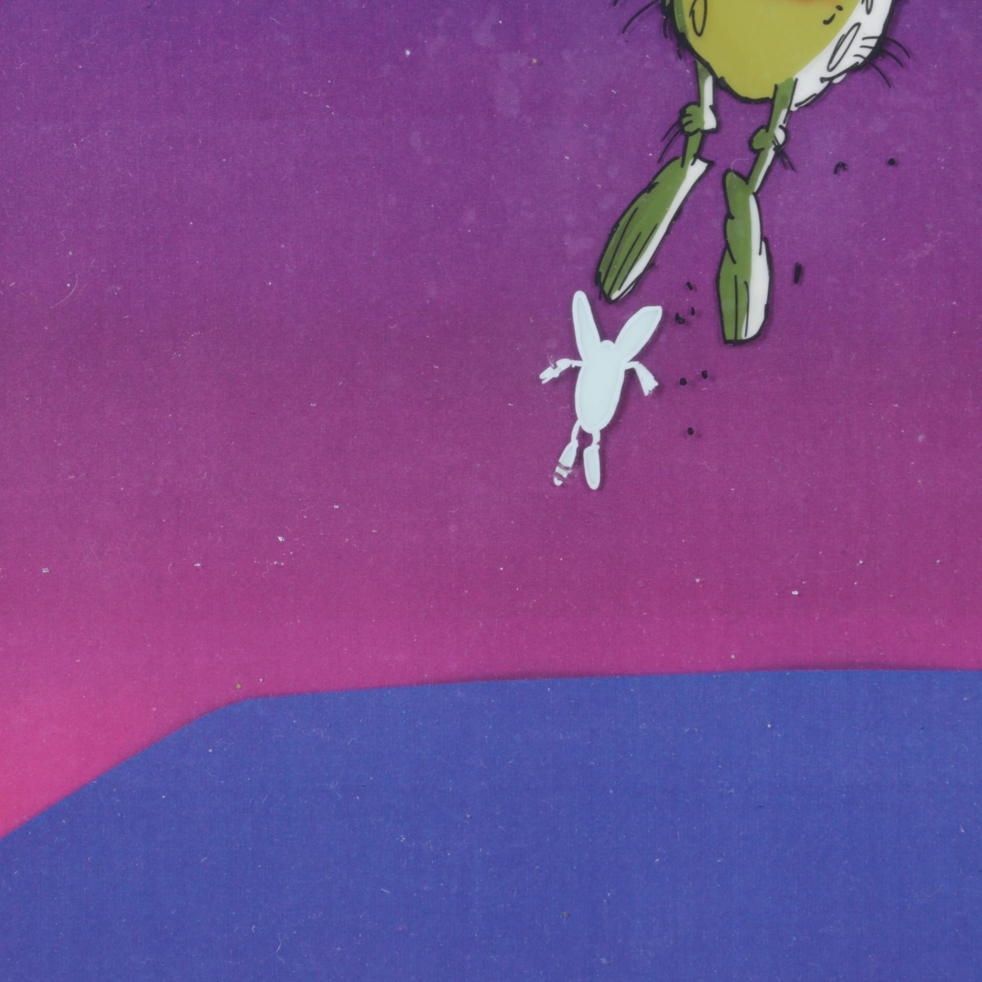 Hand-Colored Animation Cel from 1990s Raid Commercial