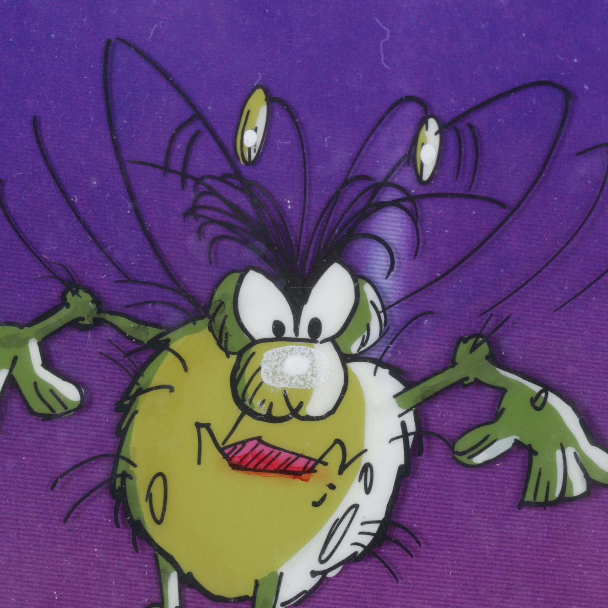 Hand-Colored Animation Cel from 1990s Raid Commercial