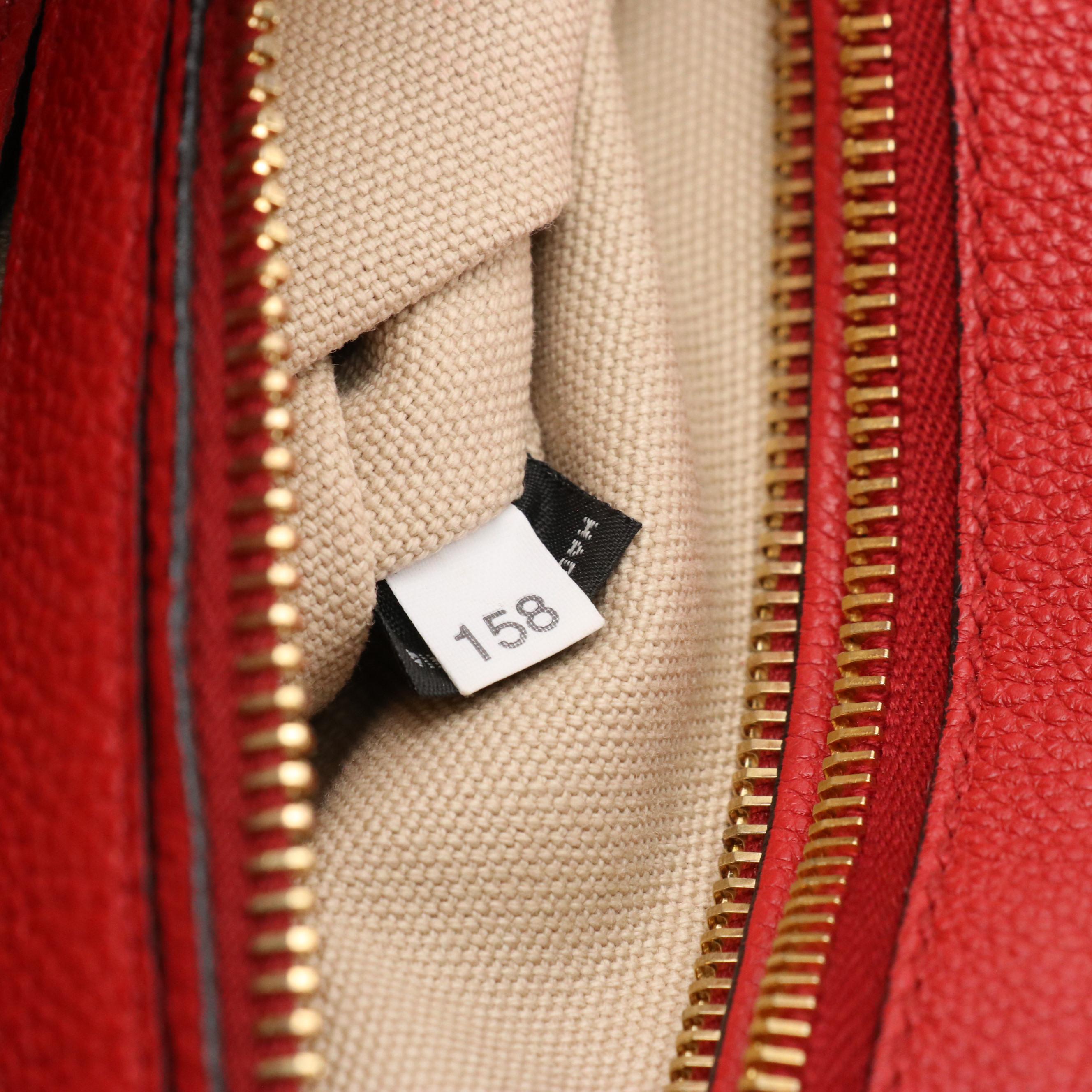 Prada Red Vitello Daino Leather Two-Way Bag