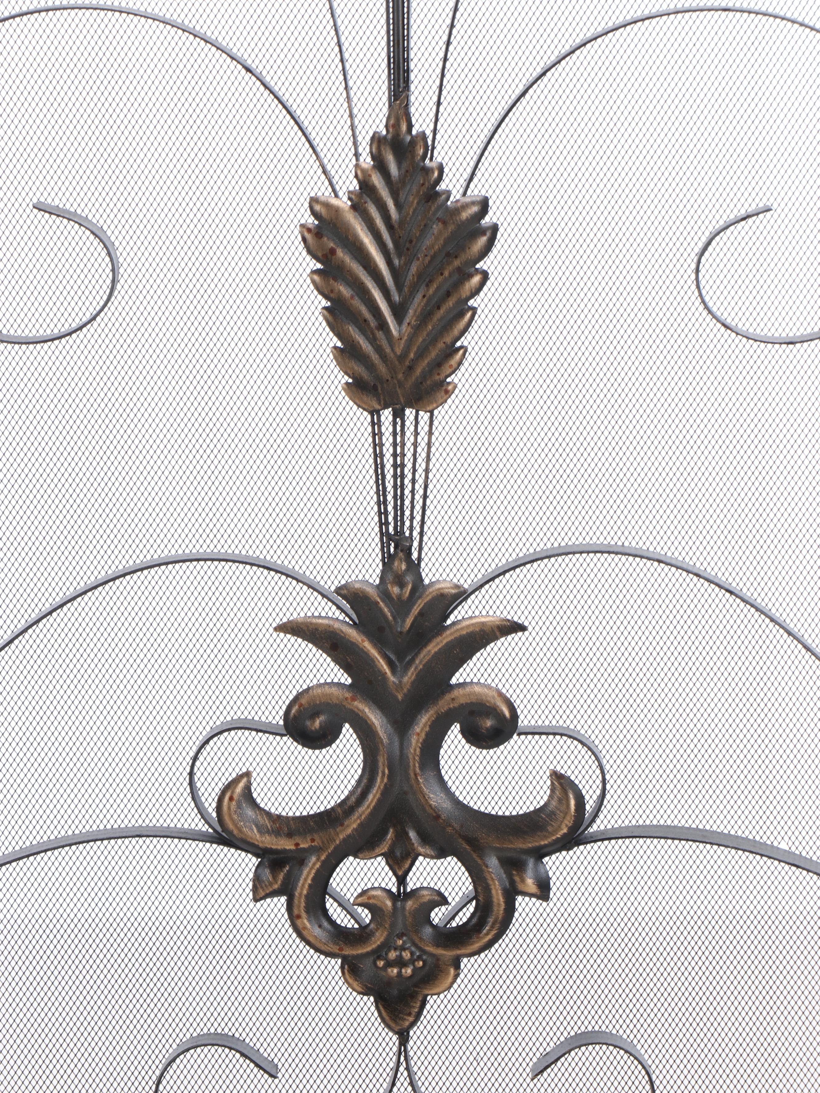 Metal Scrolled Fireplace Screen