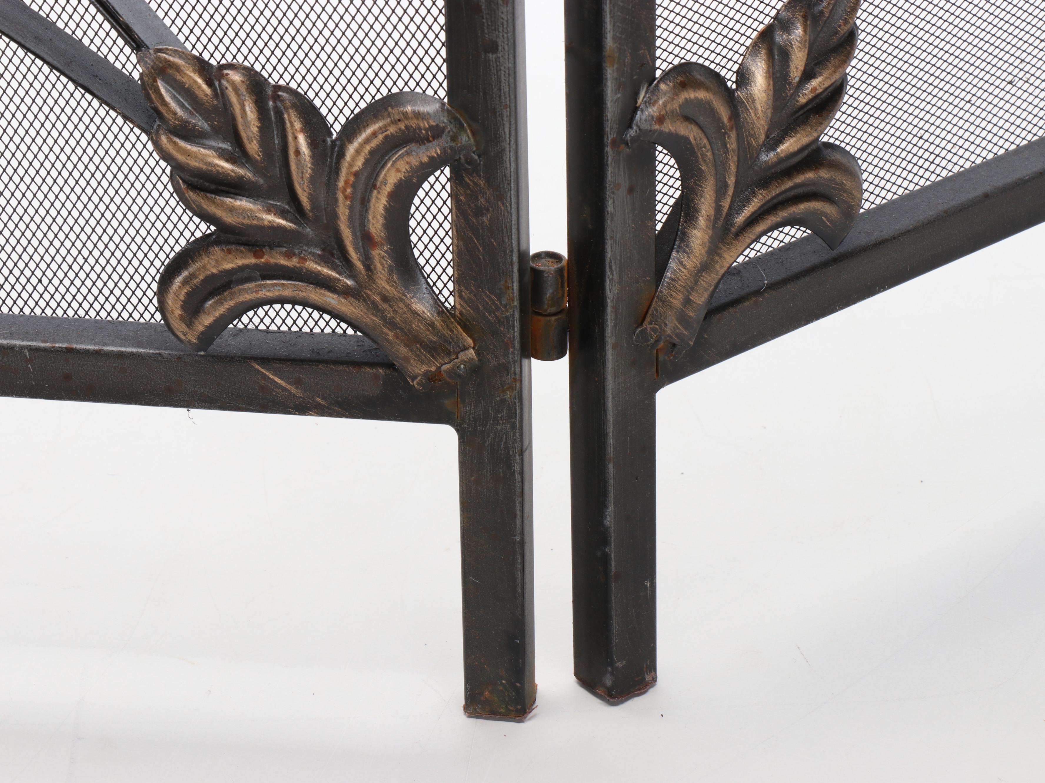 Metal Scrolled Fireplace Screen