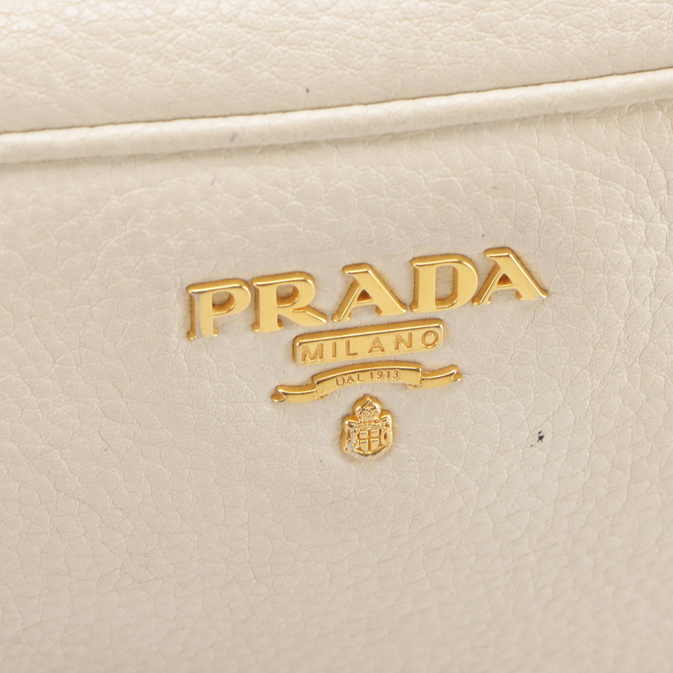 Prada Pouch in White Leather