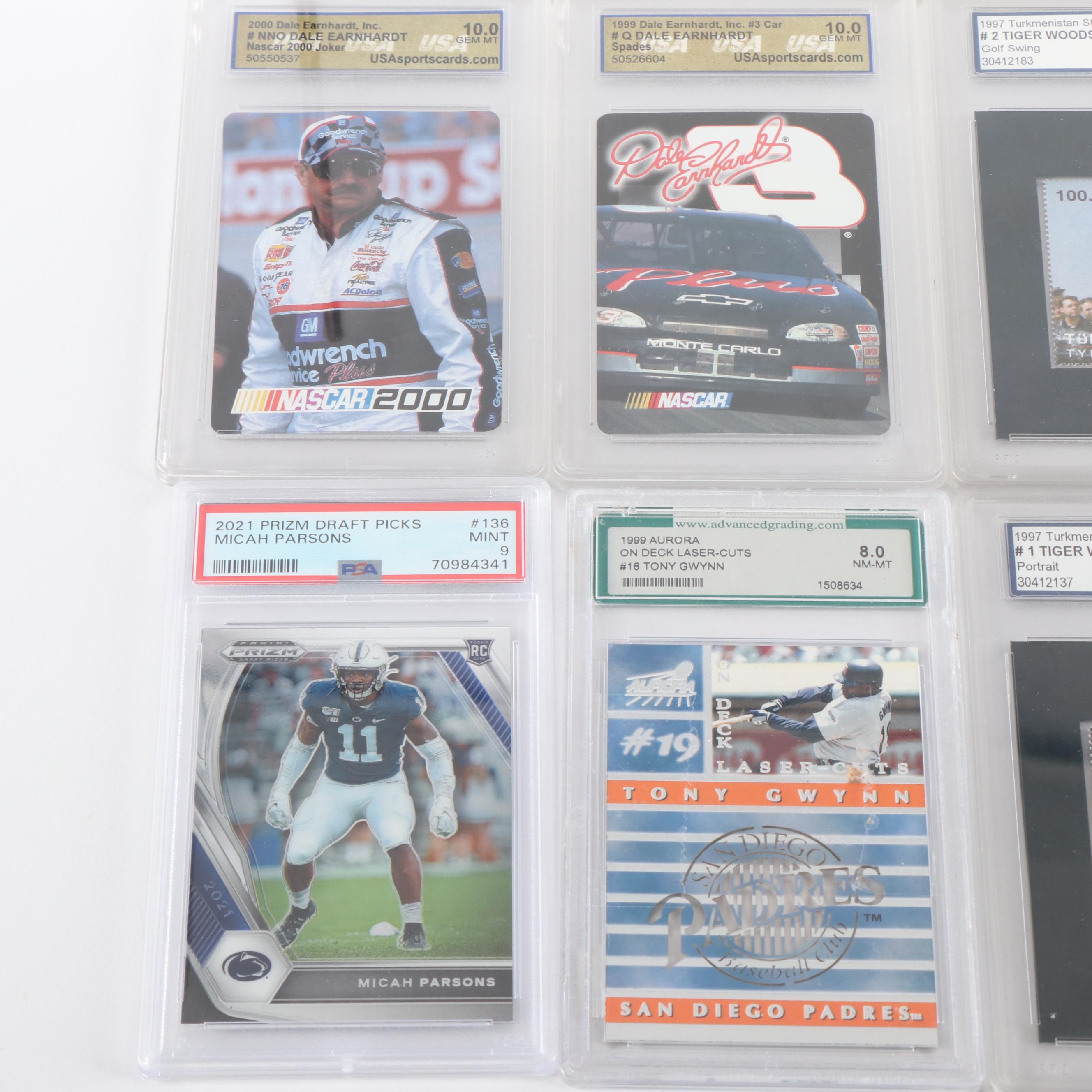 1000+ Card Mixed Sport Lot Includes Ja'Marr Chase, Larry Bird, and Tiger Woods