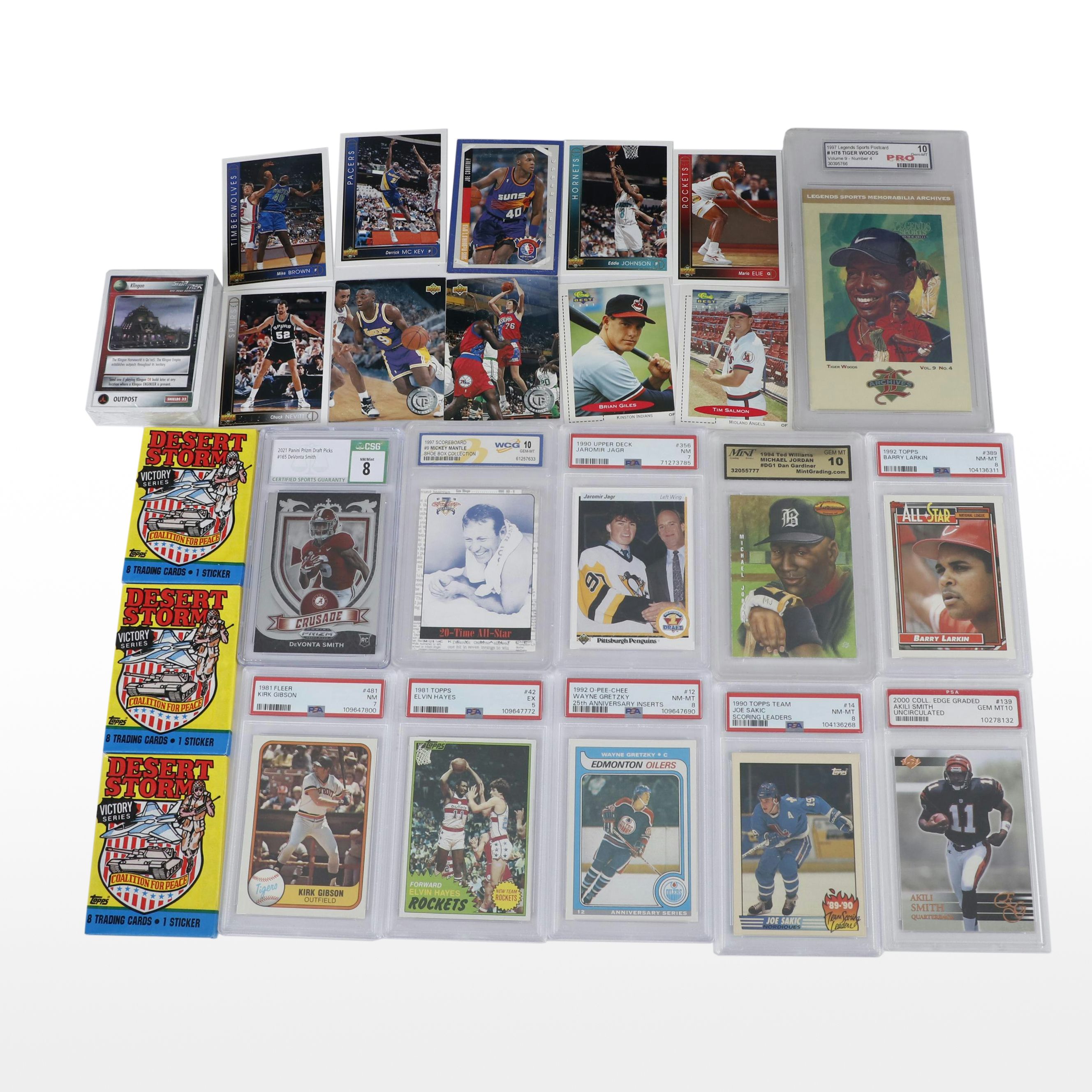 1000+ Card Mixed Sport lot Includes Graded Gretzky, Jordan, and Mantle