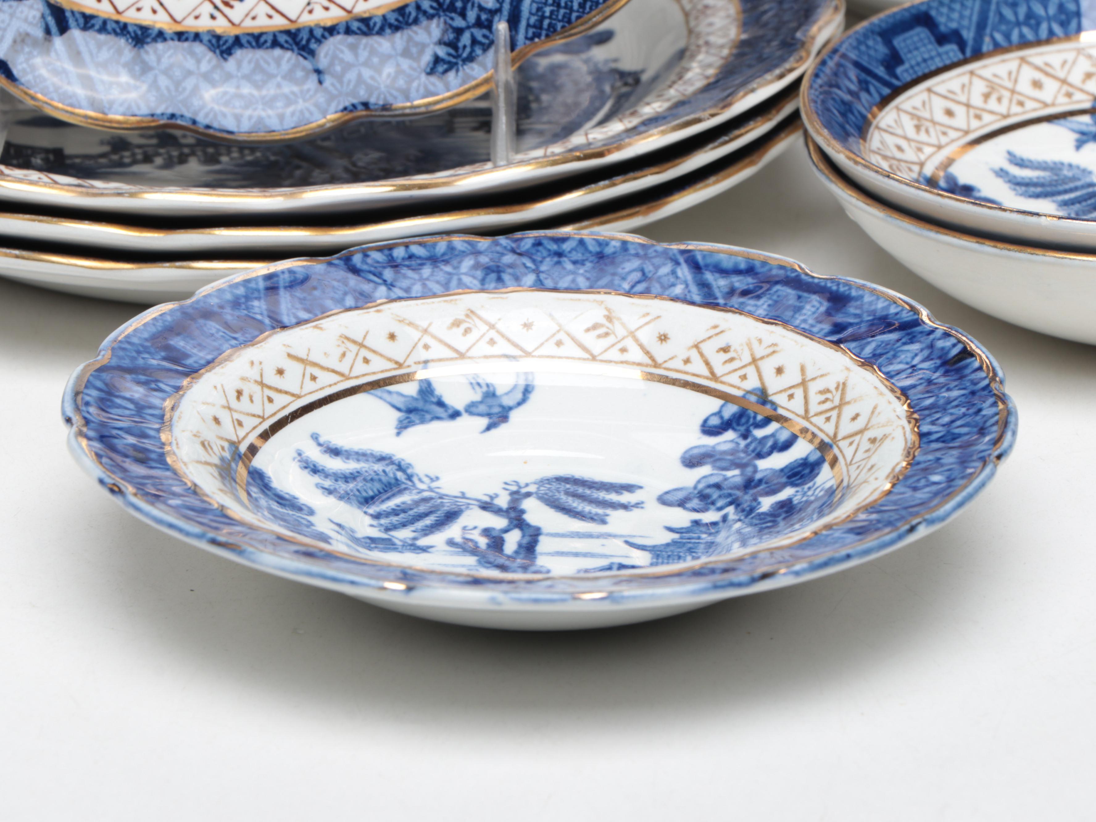 Booths and Royal Doulton "Real Old Willow" Dinnerware, 20th Century