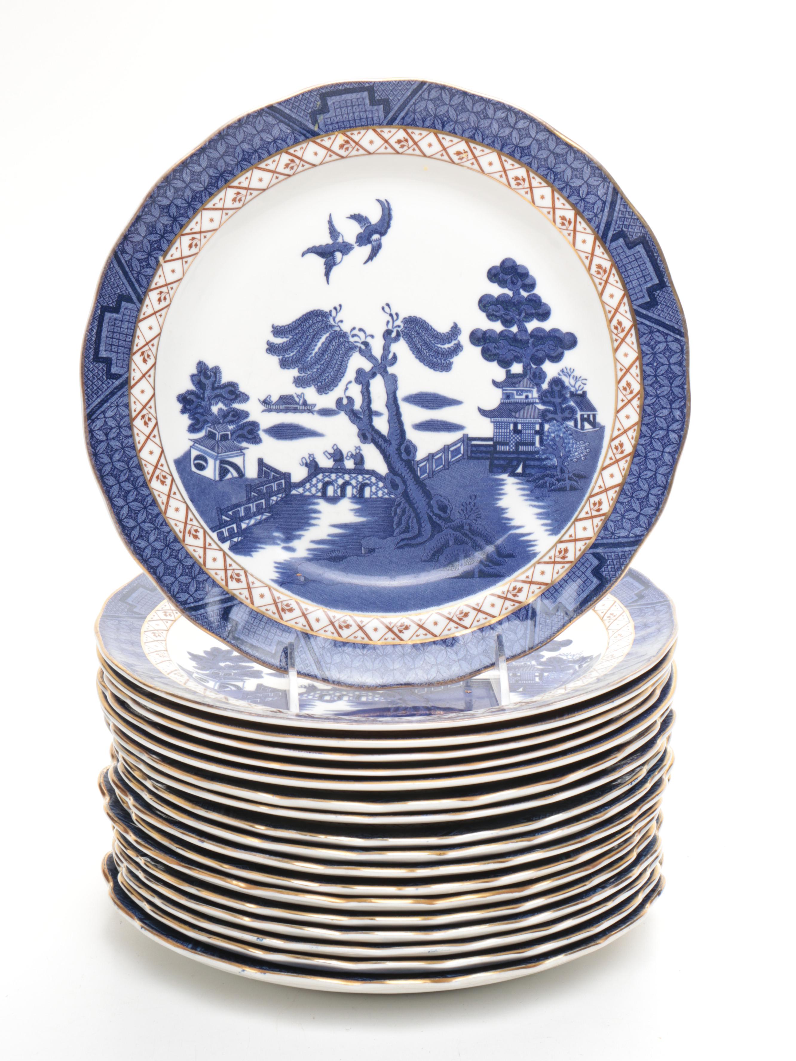Booths and Royal Doulton "Real Old Willow" Dinnerware, 20th Century