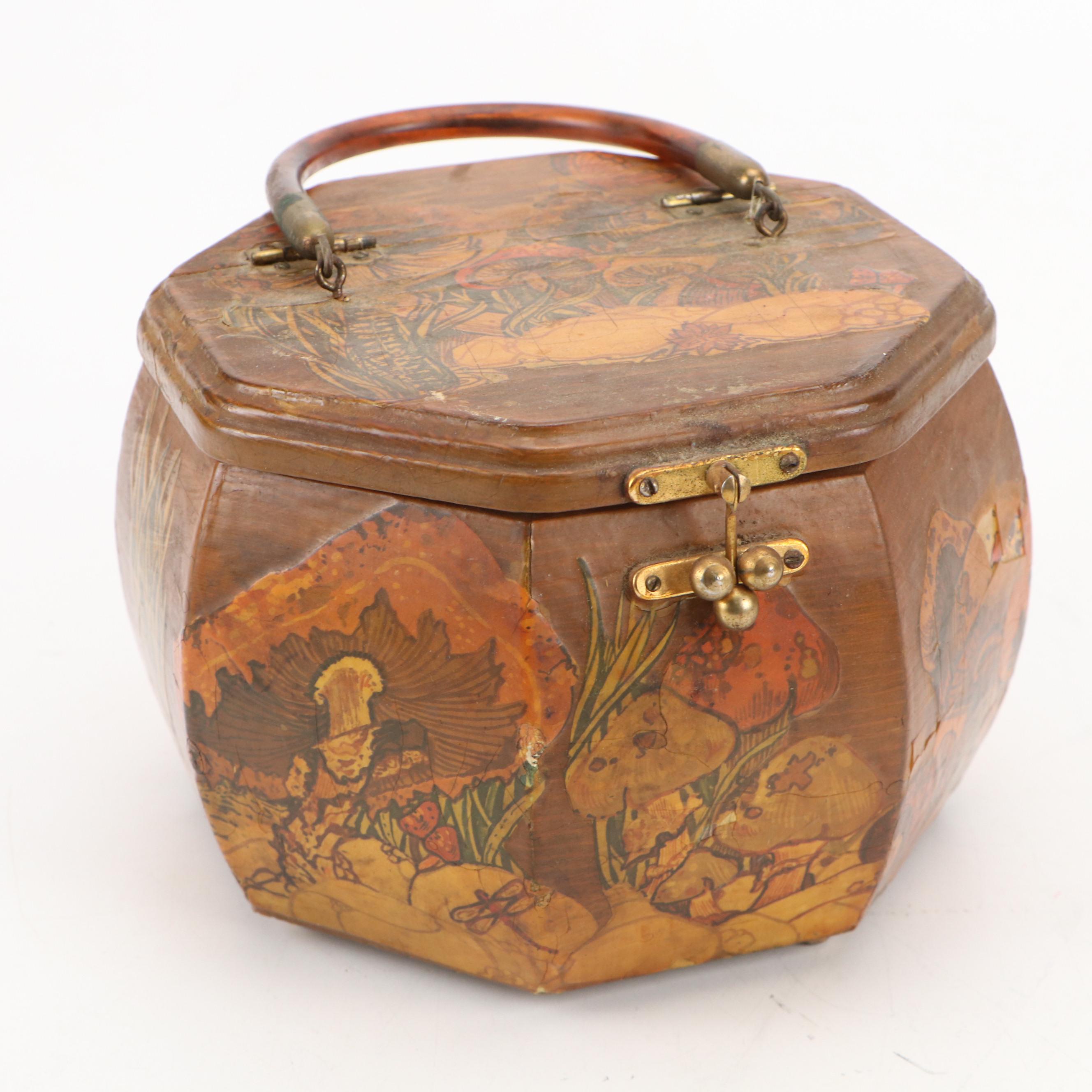 Chinese Style Bamboo, Wood Decoupage, Reeded and Other Boxes