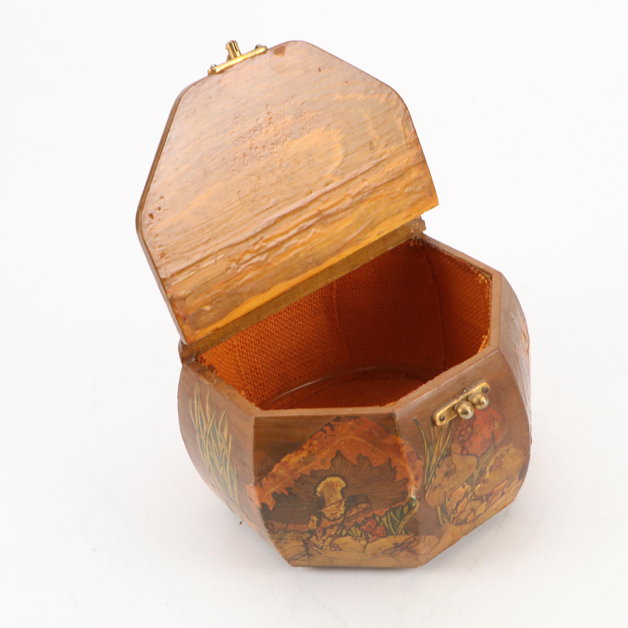 Chinese Style Bamboo, Wood Decoupage, Reeded and Other Boxes