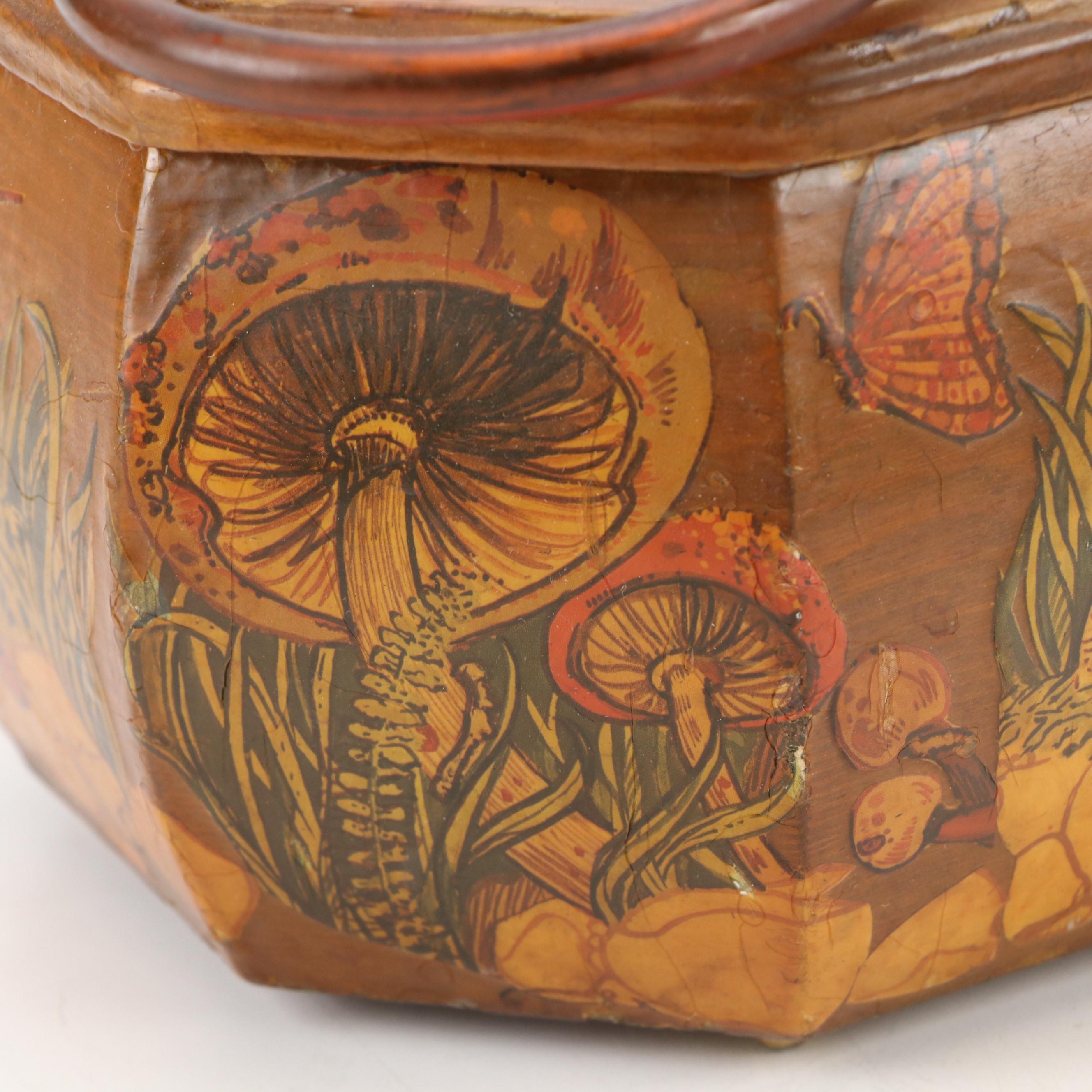 Chinese Style Bamboo, Wood Decoupage, Reeded and Other Boxes