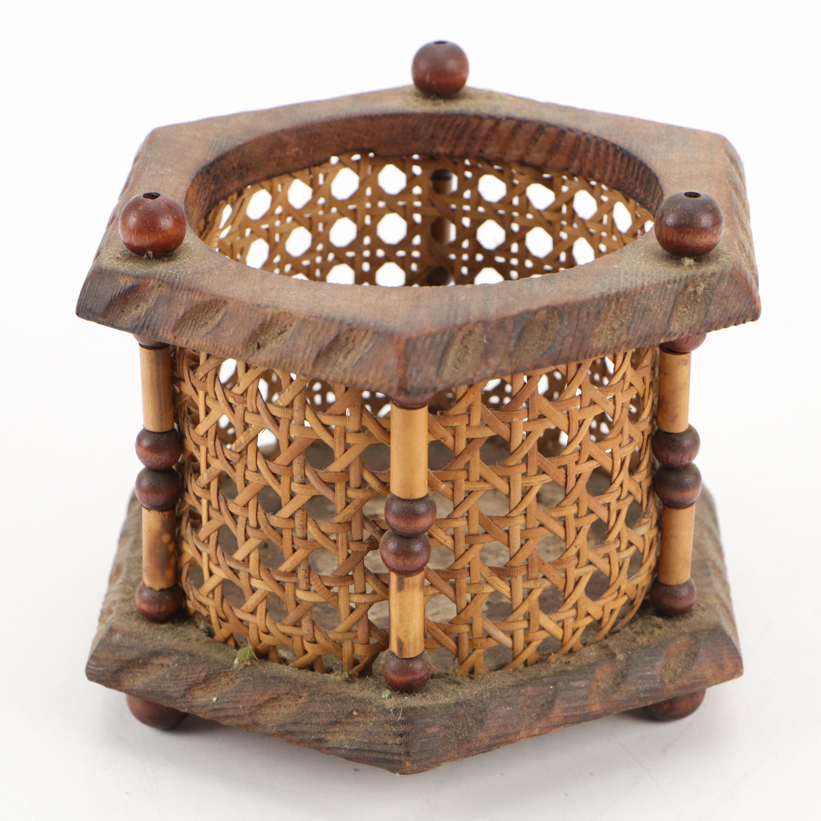 Chinese Style Bamboo, Wood Decoupage, Reeded and Other Boxes