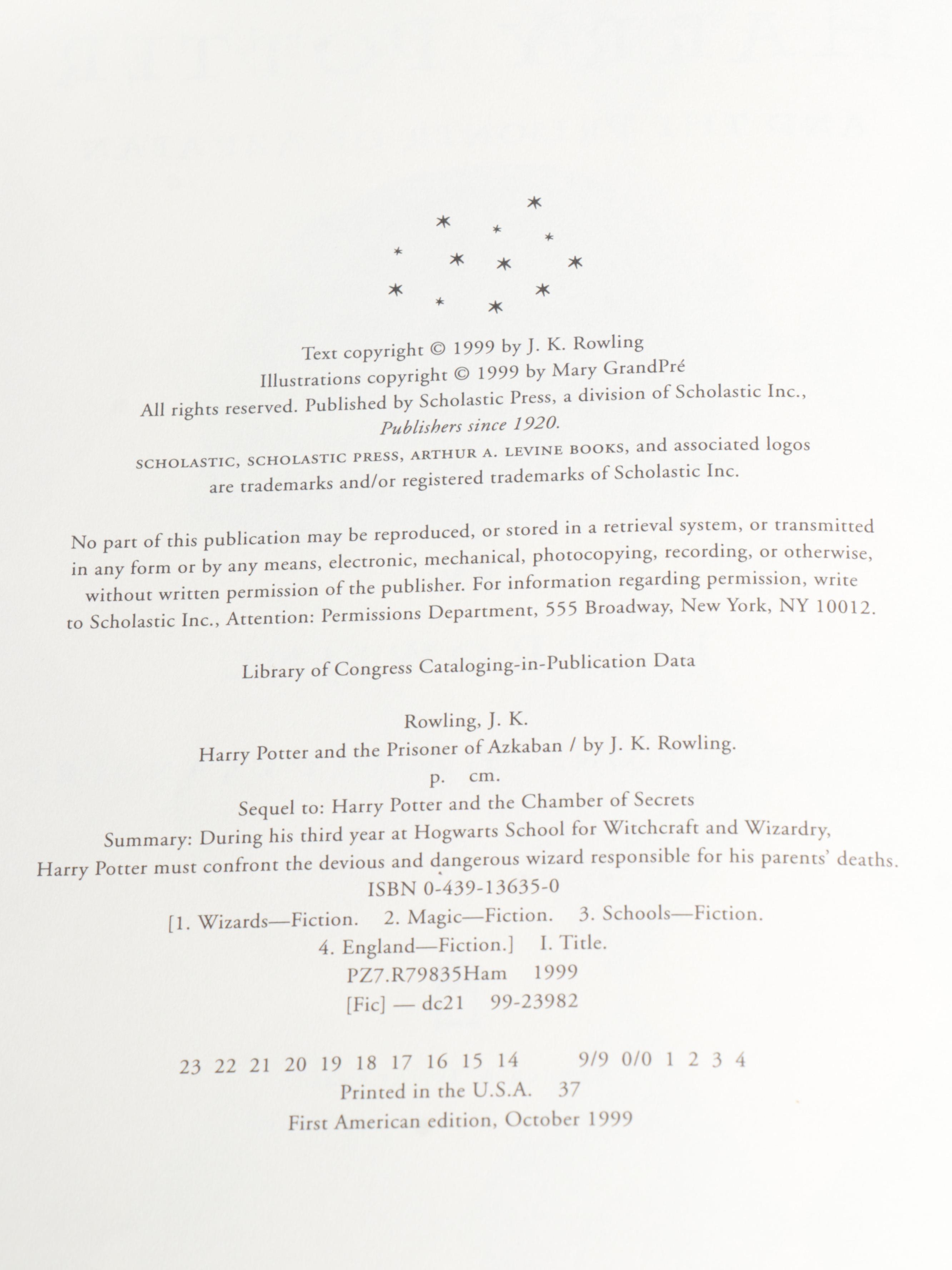 First American Edition "Harry Potter" Complete Series by J. K. Rowling