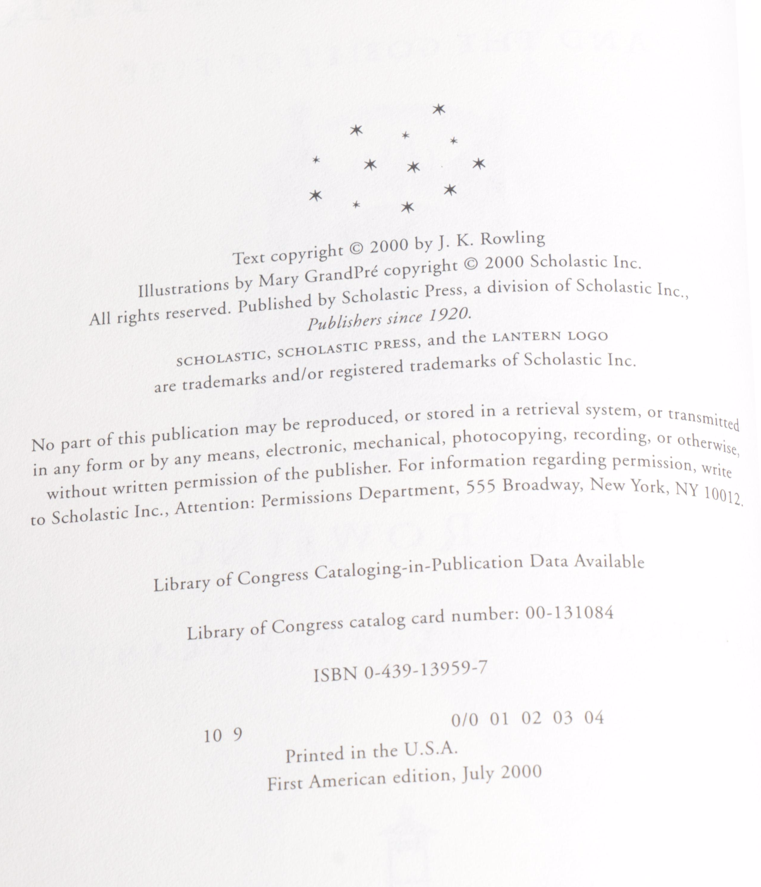 First American Edition "Harry Potter" Complete Series by J. K. Rowling